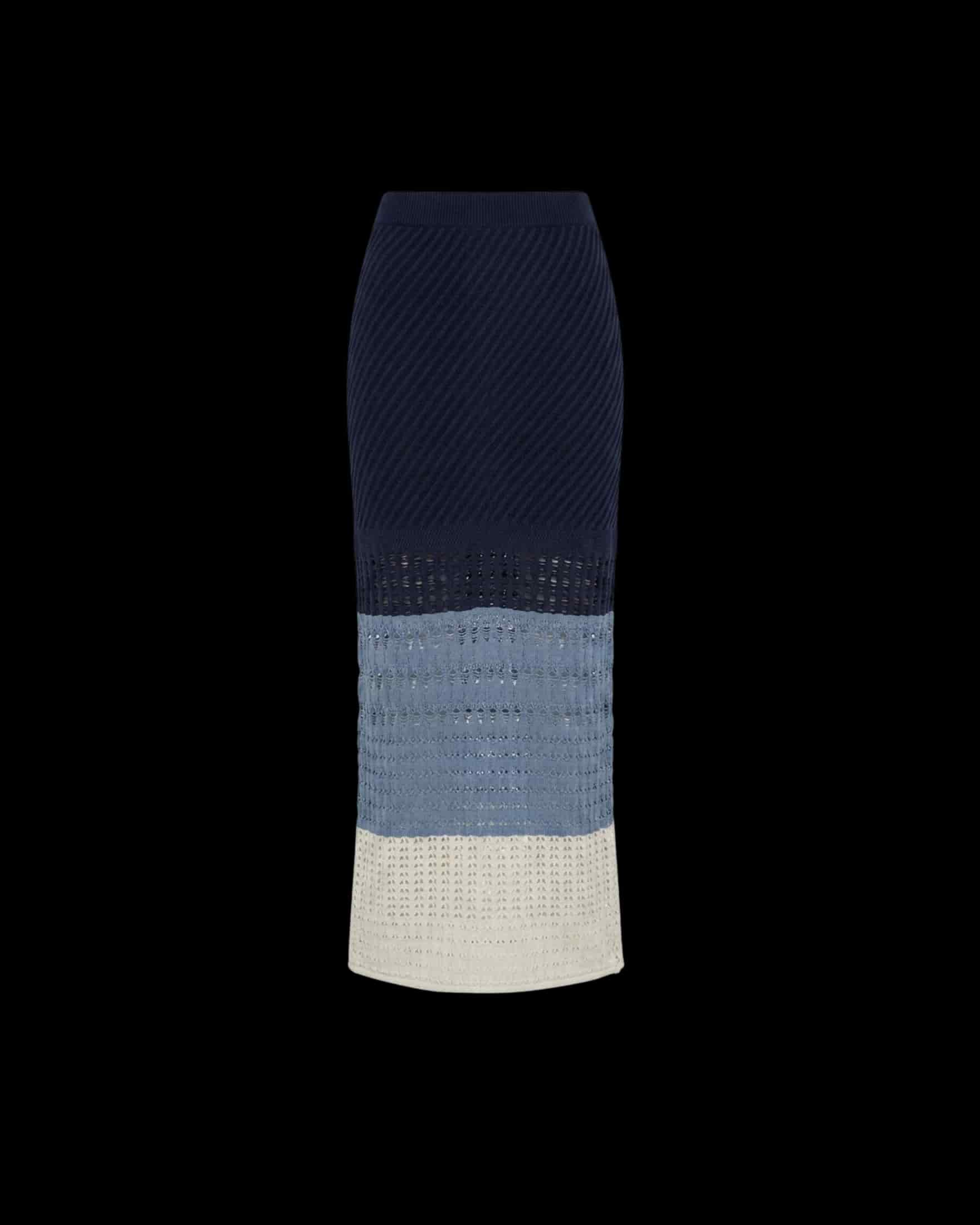 TOPANGA SKIRT (COQUINA) BLUE STRIPES - miniatura 1