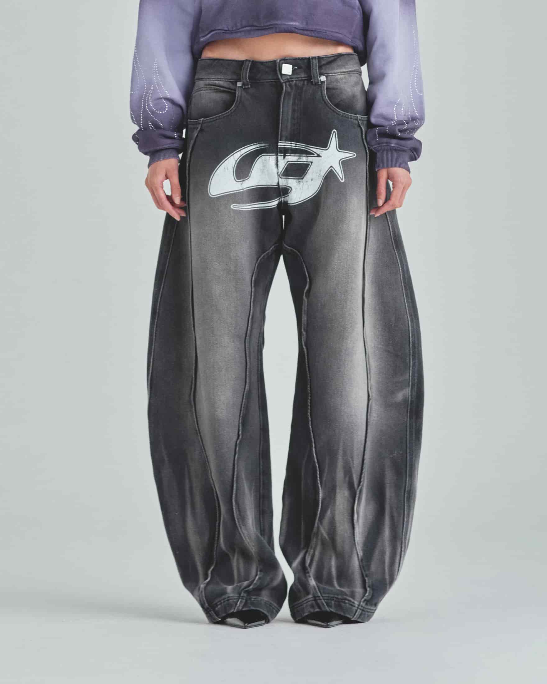 W Act 1 UG Star Barrel Vein Jean Washed Black - miniatura 2