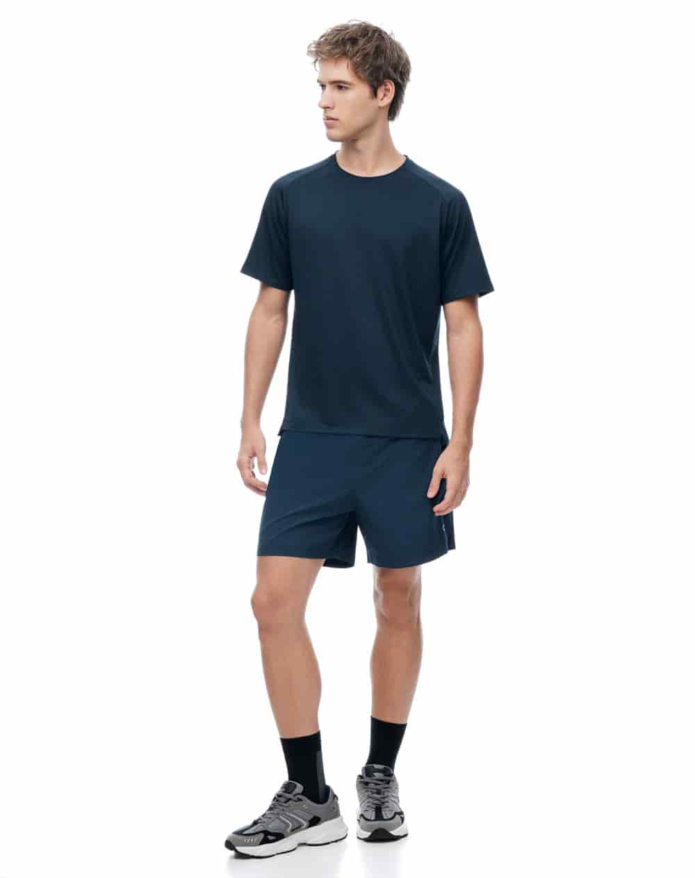 Camiseta deportiva control humedad azul hombre - miniatura 6