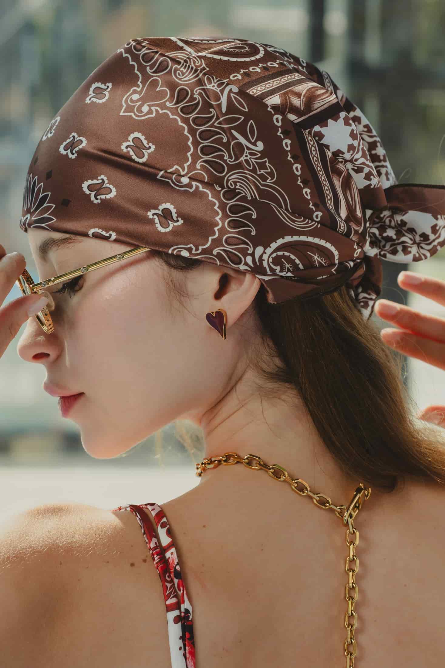 ARETES BURGUNDY HEART - miniatura 1