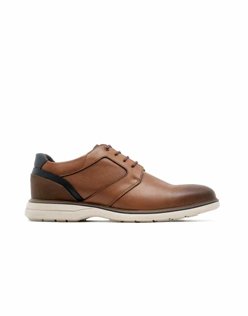 Zapato casual de cuero 100% colombiano para hombre en color azul REF REMY15 - miniatura 2