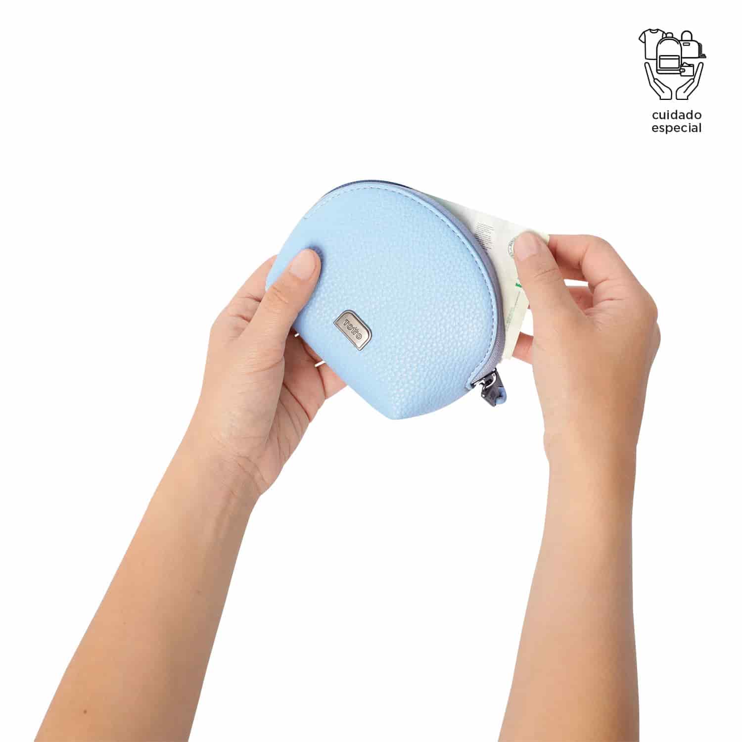 Monedero para Mujer Pequeño Smooth Dal Azul - miniatura 3