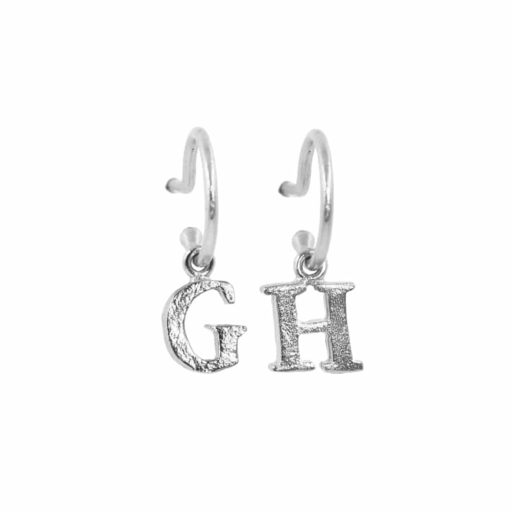 PreOrder Baby Hoops 9mm Letra Plata - miniatura 5