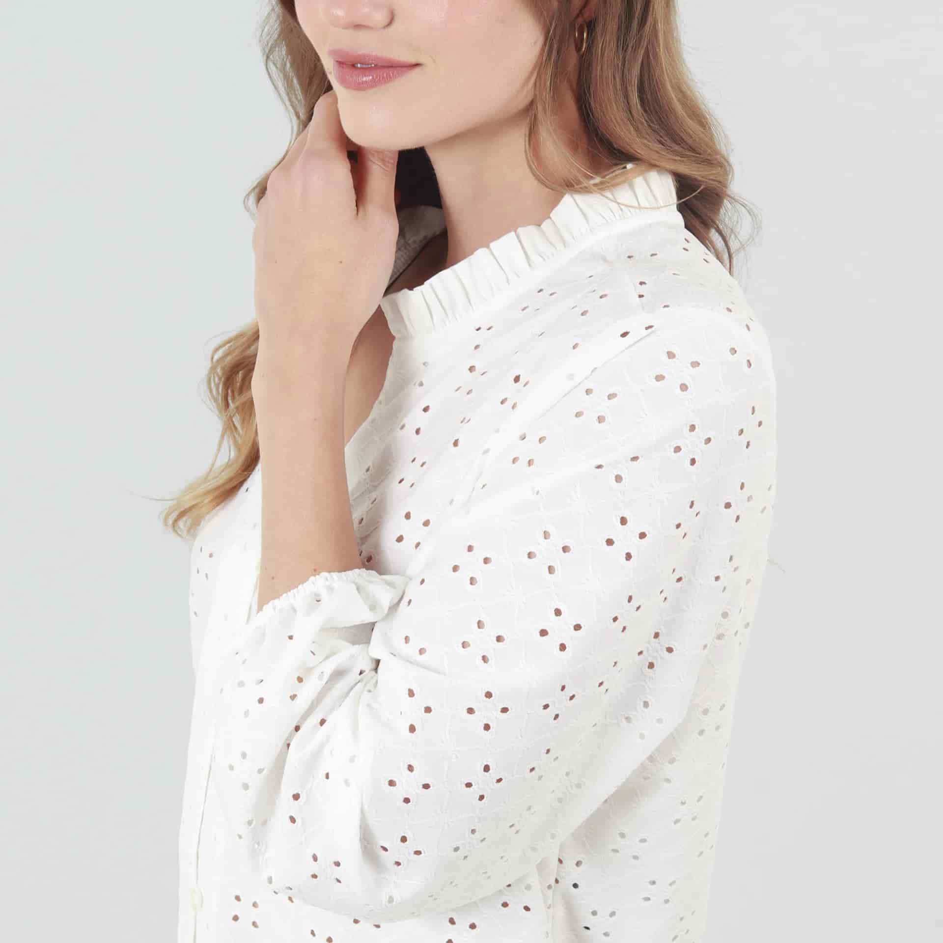 Blusa Cuello En V Manga Larga - miniatura 2