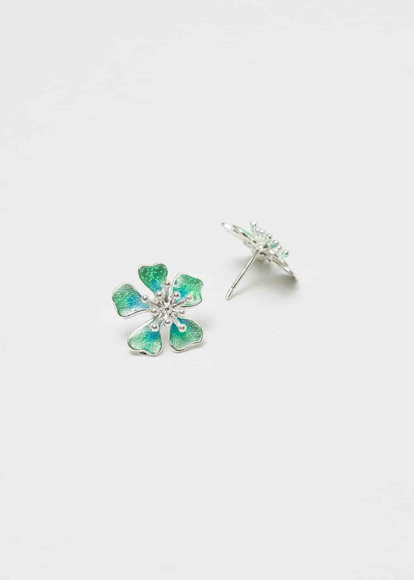 Aretes aurora mini verde - miniatura 2