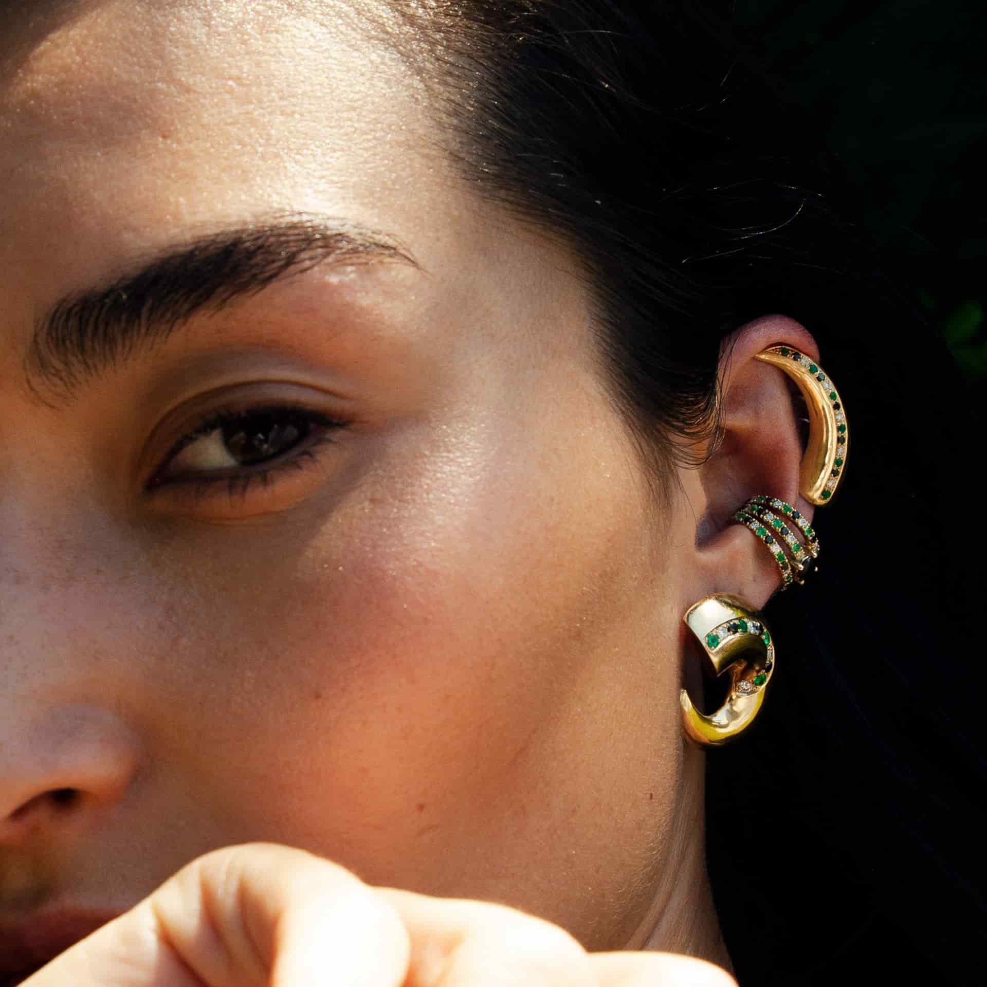 Ear Cuff Black Snake Bite - miniatura 2