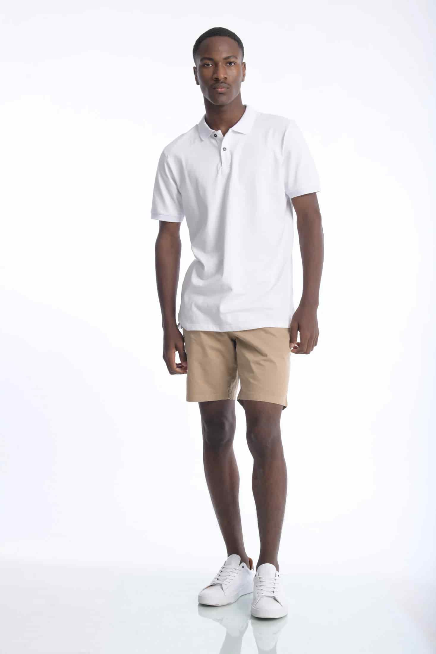 Camiseta Polo 100% Algodón Slim Blanco - miniatura 3