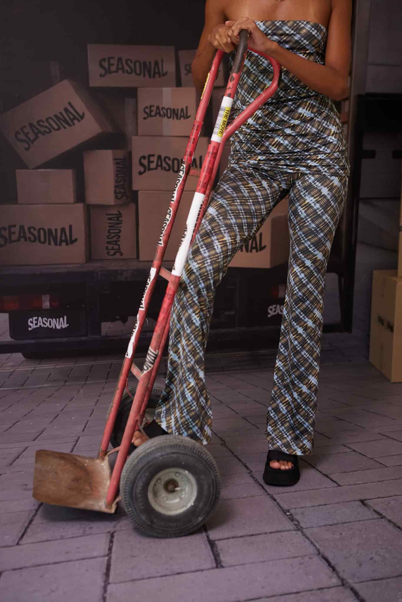 NIGHT GRID STRETCH PANTS - miniatura 6