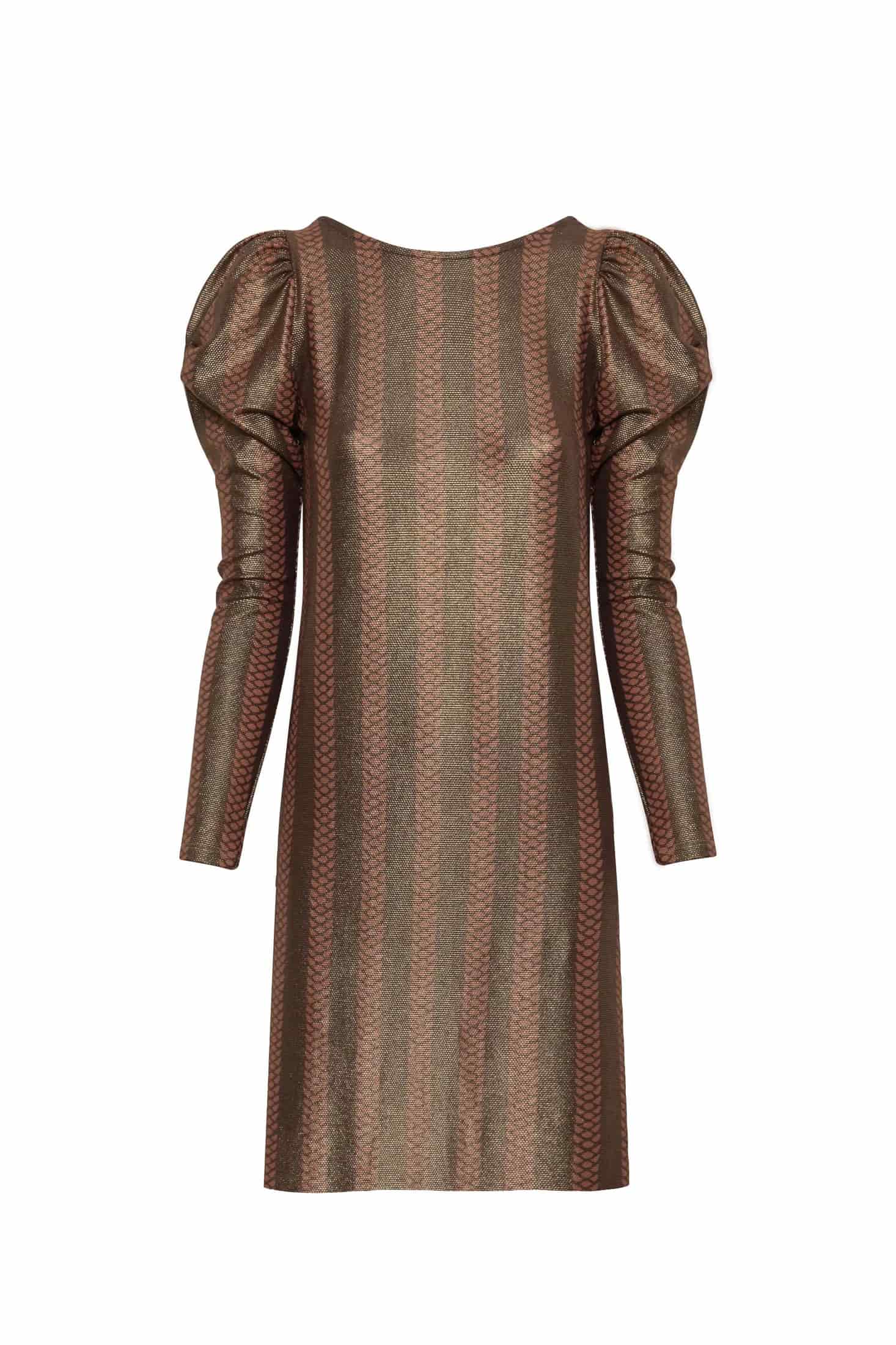 Saberia Jersey Mini Dress / Gold - miniatura 1
