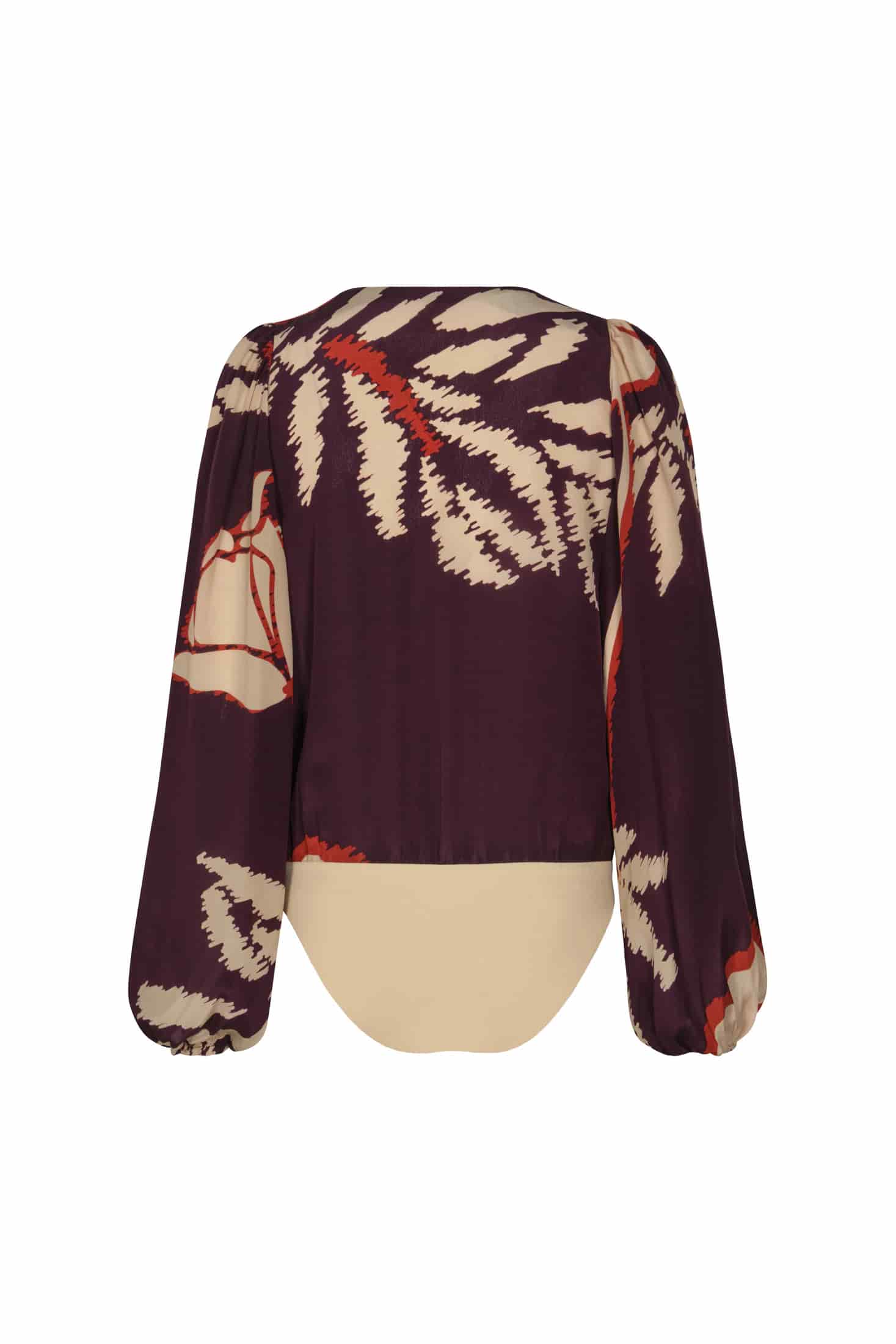 Sambale Crepe Chine Bodysuit / Purple Gladiolos - miniatura 3
