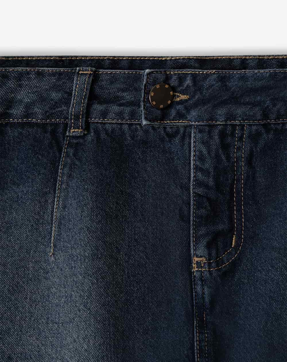Falda short tiro medio índigo oscuro mujer - miniatura 2
