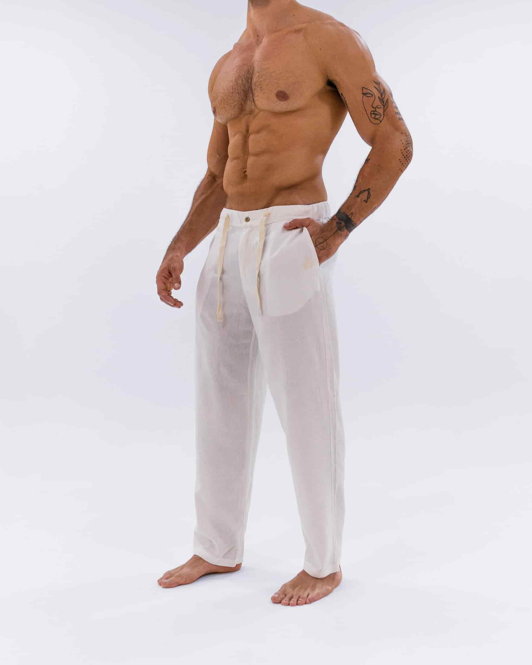Pantalón Lino Ivory - miniatura 7