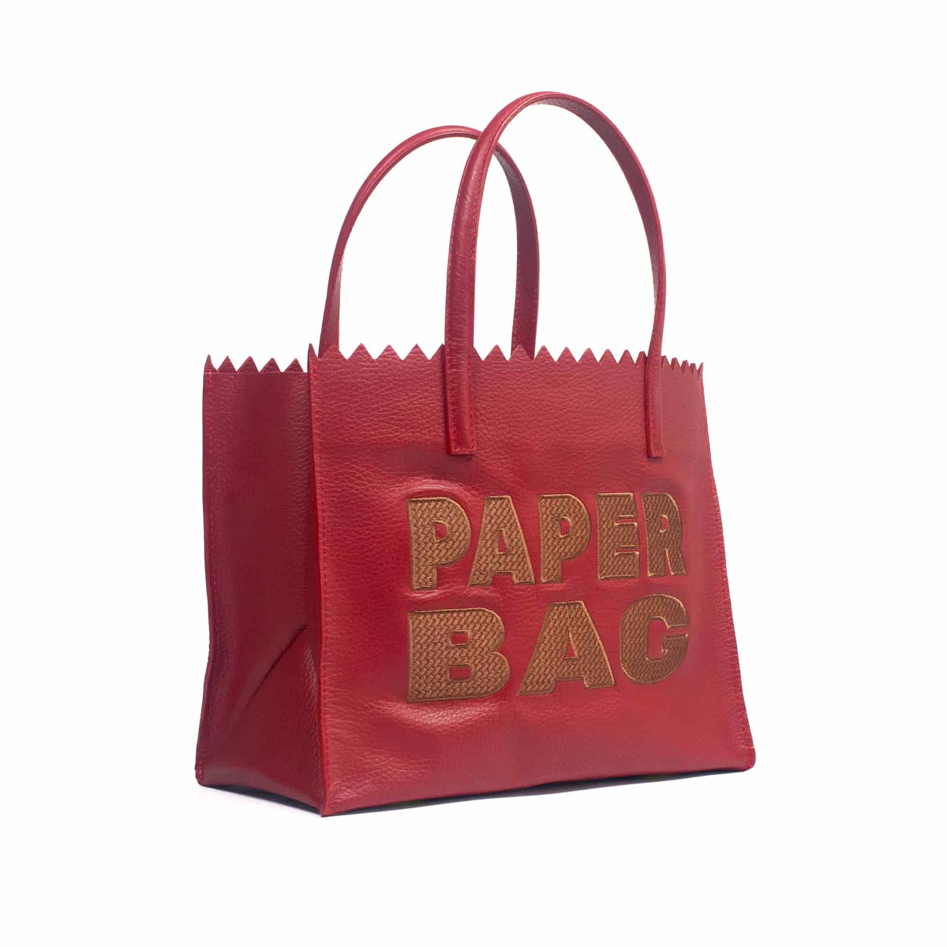 Paper Bag SHORT - Burgundy x Chocolate - miniatura 2