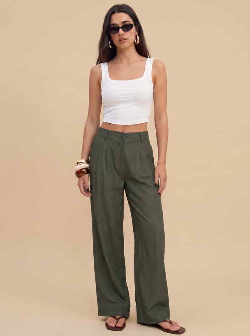 PANTALÓN CANVAS OLIVO - miniatura 1