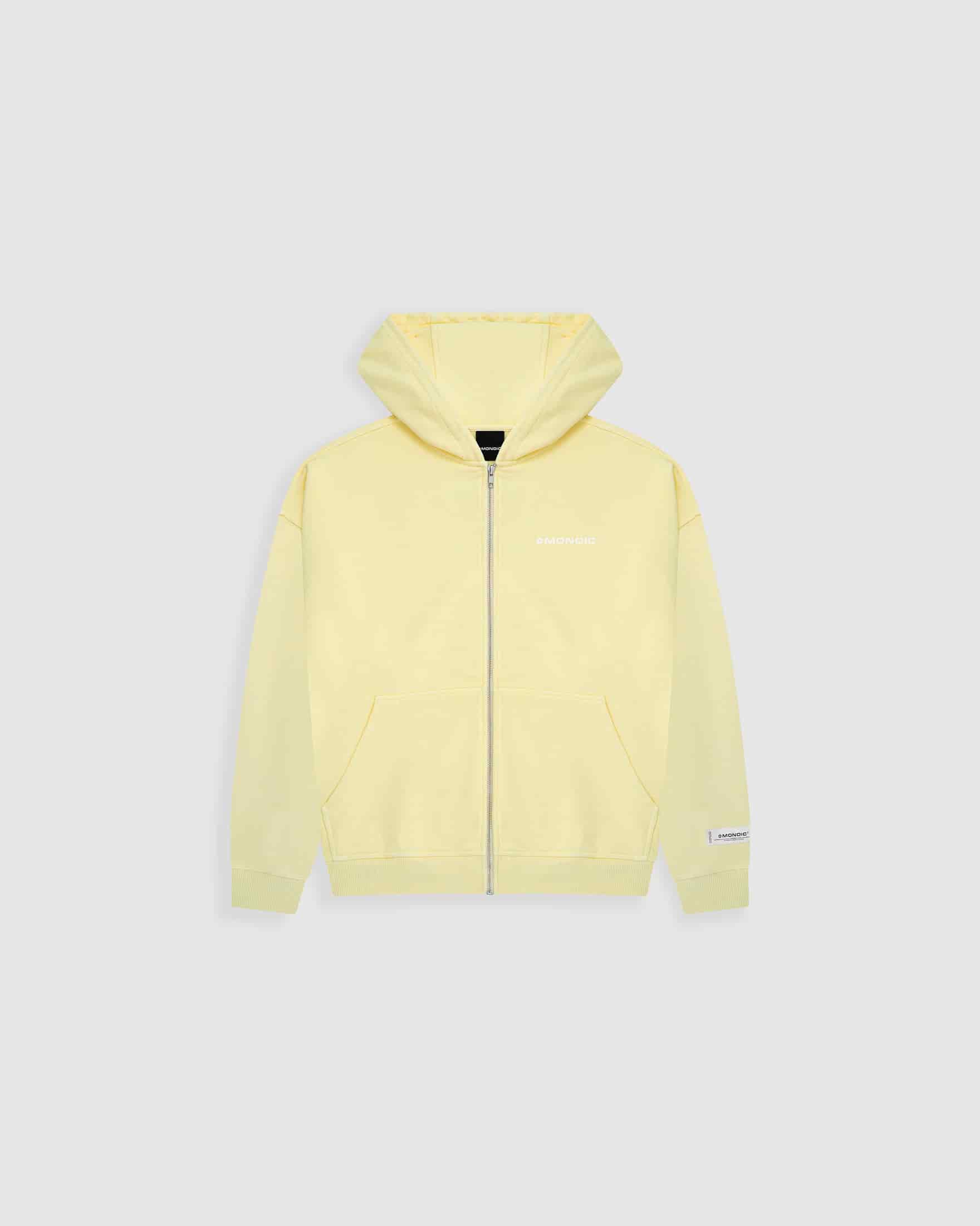 Zip Hoodie Oversized Básico V3 - Amarillo Pastel - miniatura 1
