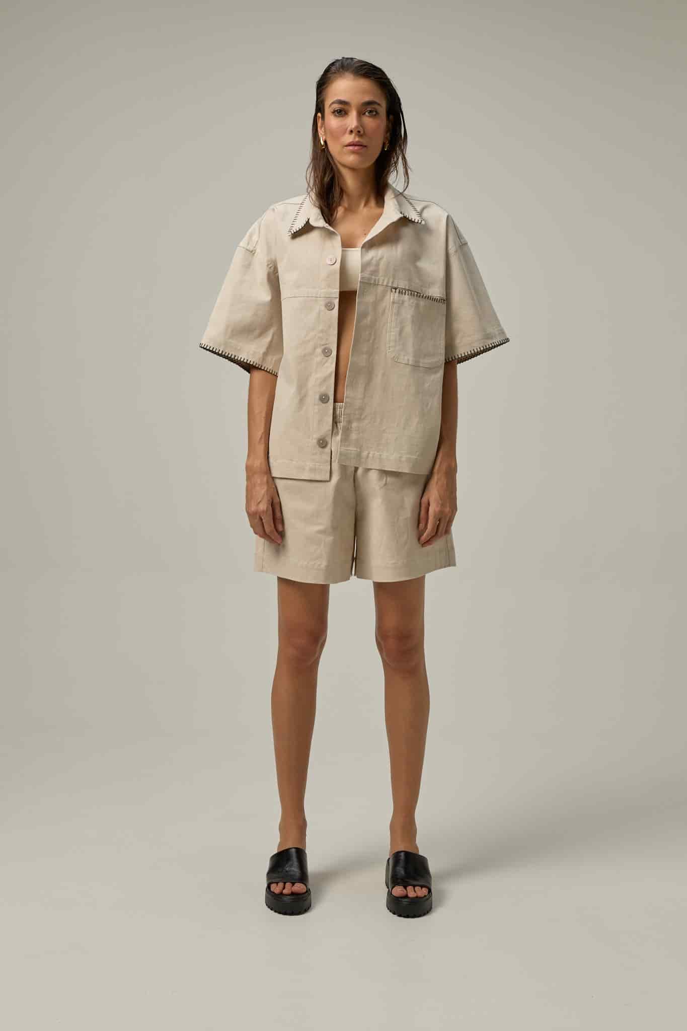 Camisa Hamada | beige - miniatura 3