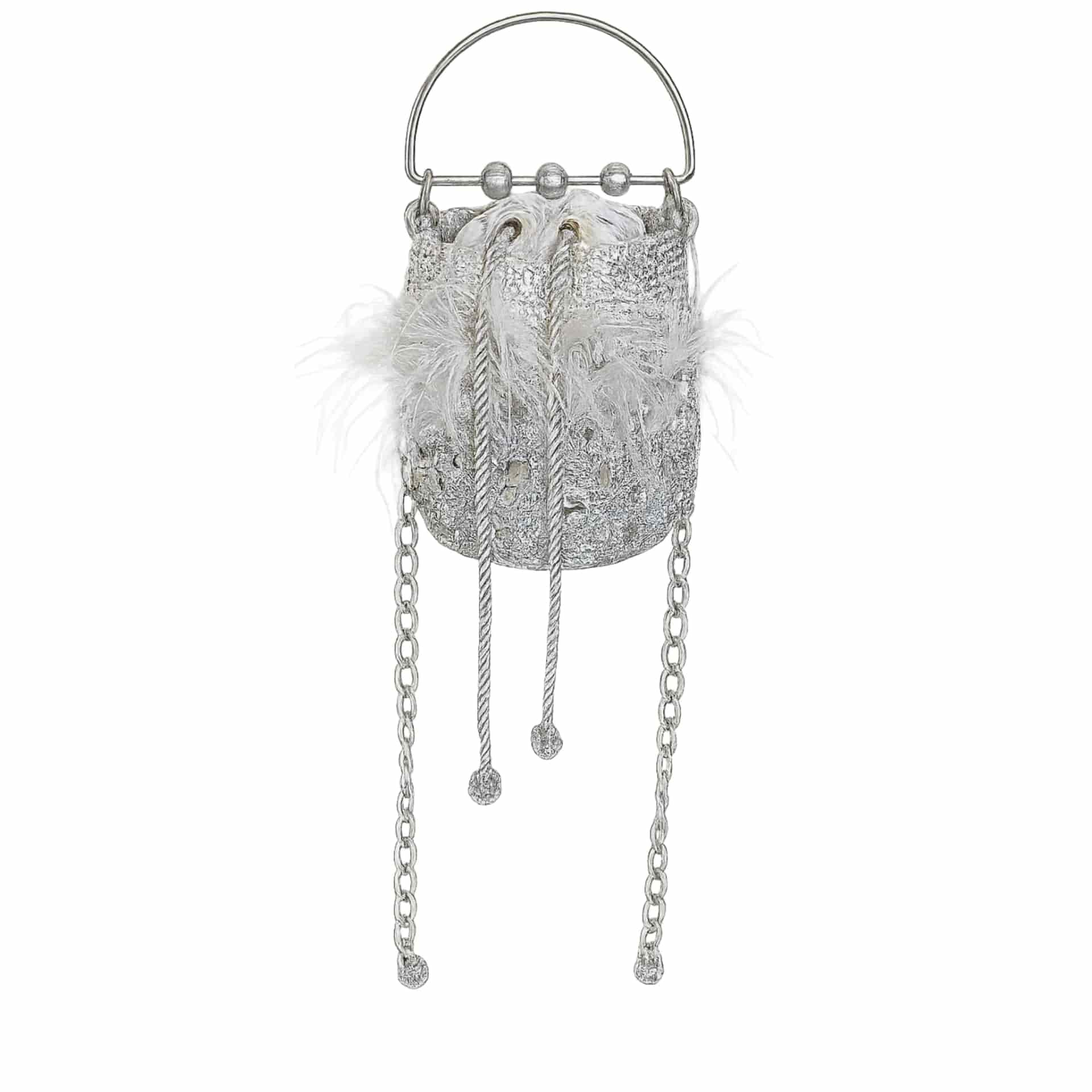 Minaudiére Silver & Feather Bag - miniatura 1