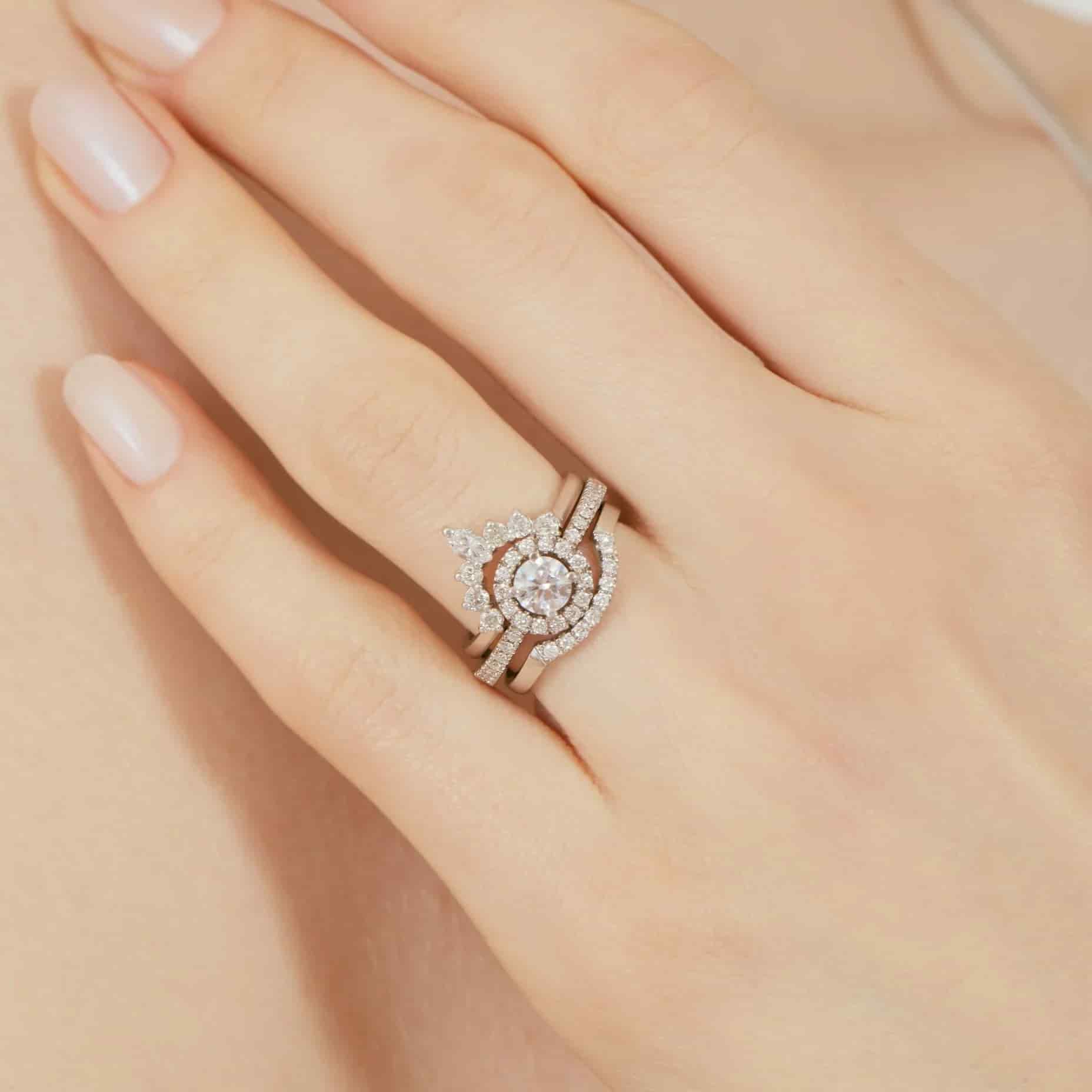 Anillo Halo engagement ring - miniatura 4