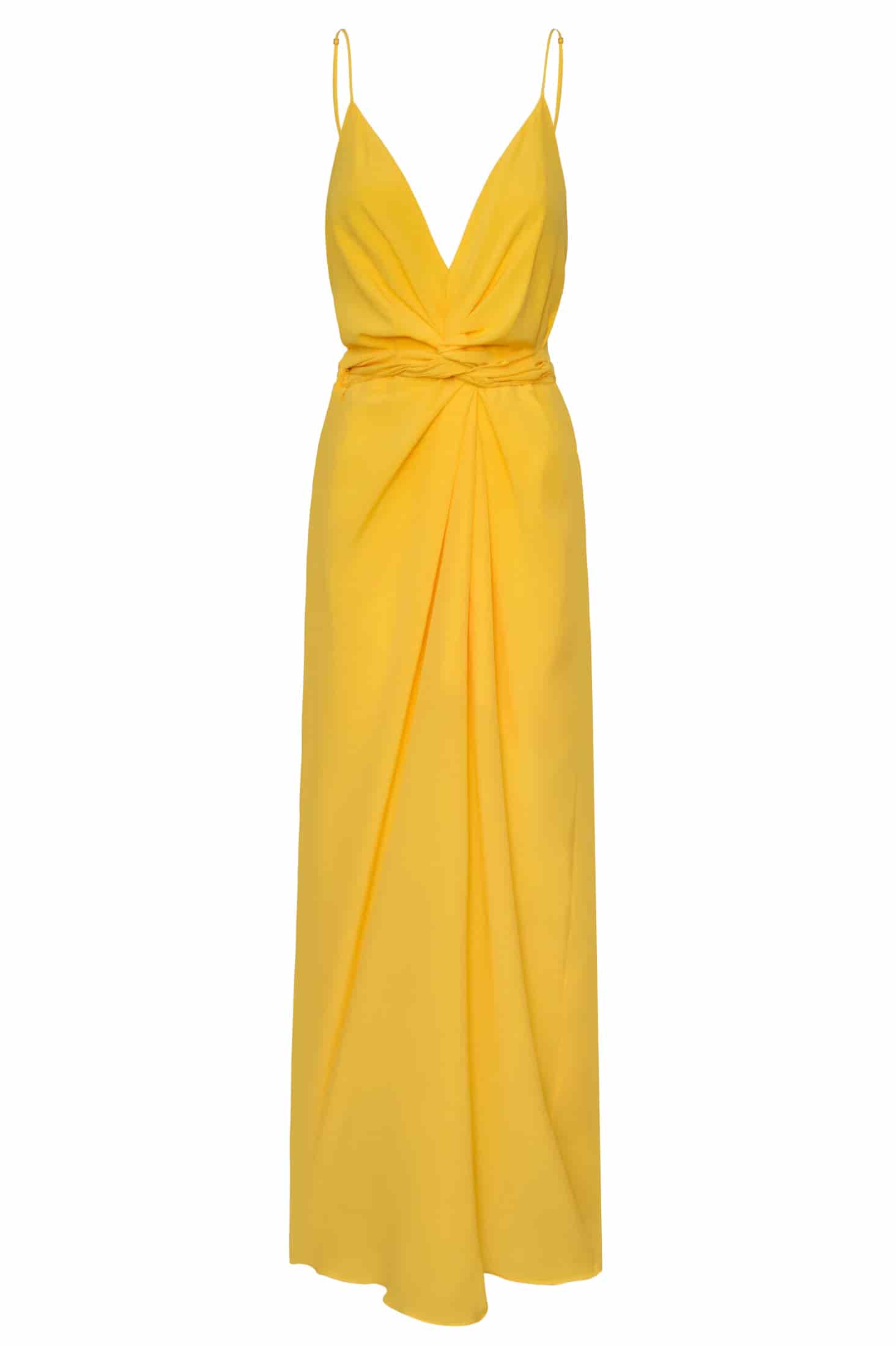 Macarena Silk Midi Dress / Yellow - miniatura 1