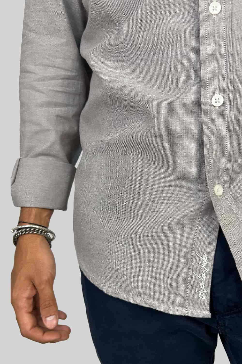 CAMISA OXFORD DOTTED GREEN - miniatura 4