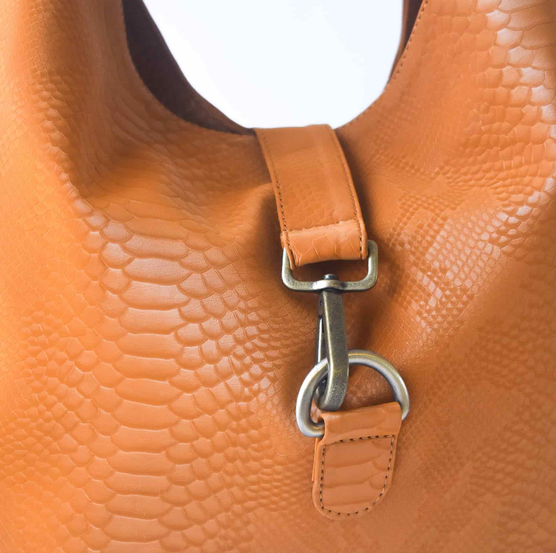 Cartera para mujer Badminton camel con broche Cobra Noir - miniatura 3