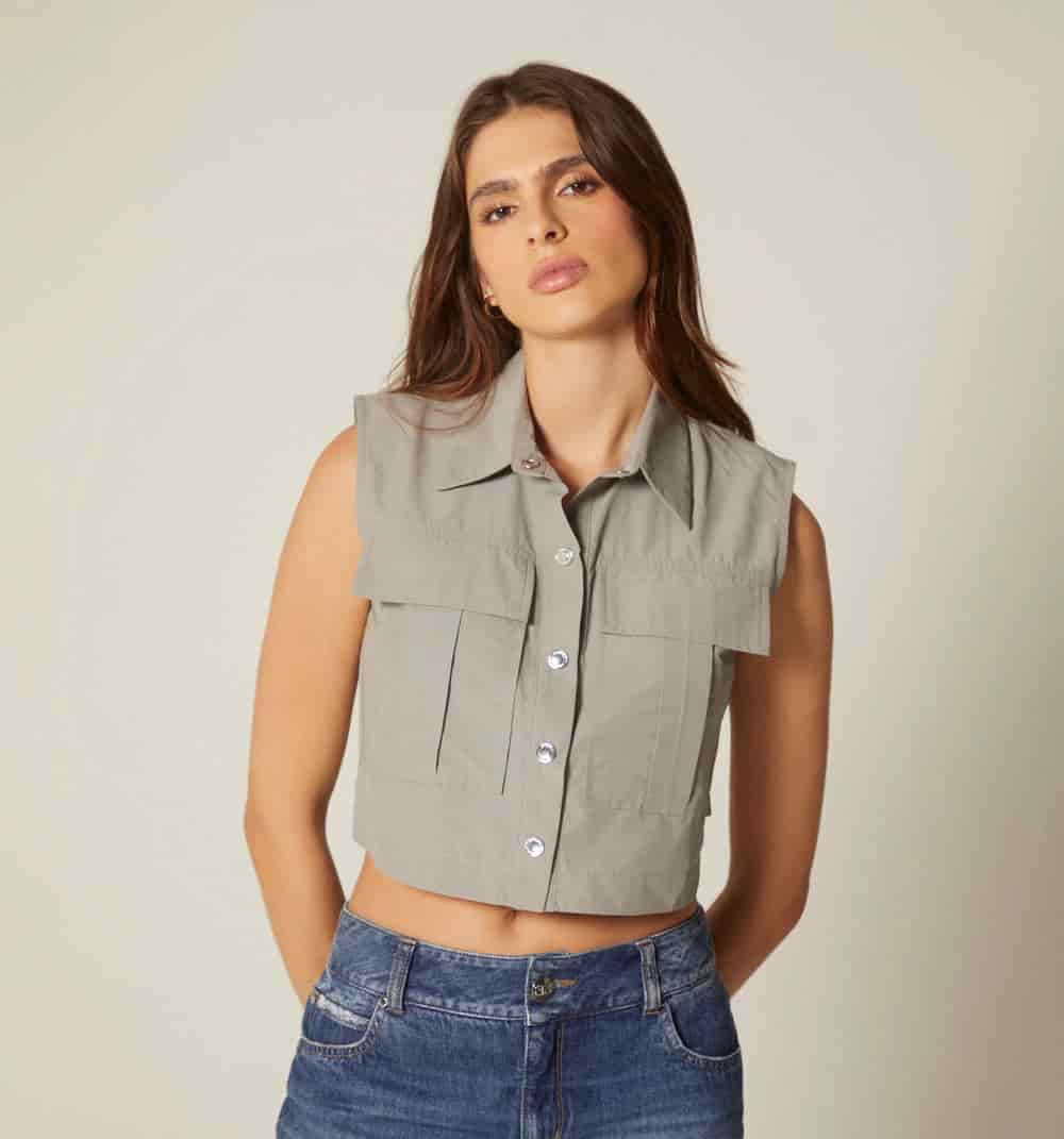 Blusa manga sisa crop - miniatura 7