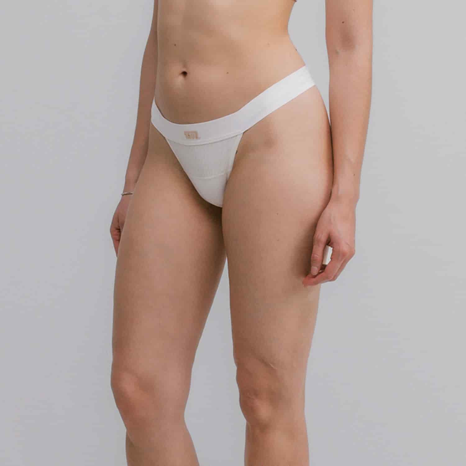 Mesh Cut-Out Bottom - Cream - miniatura 2