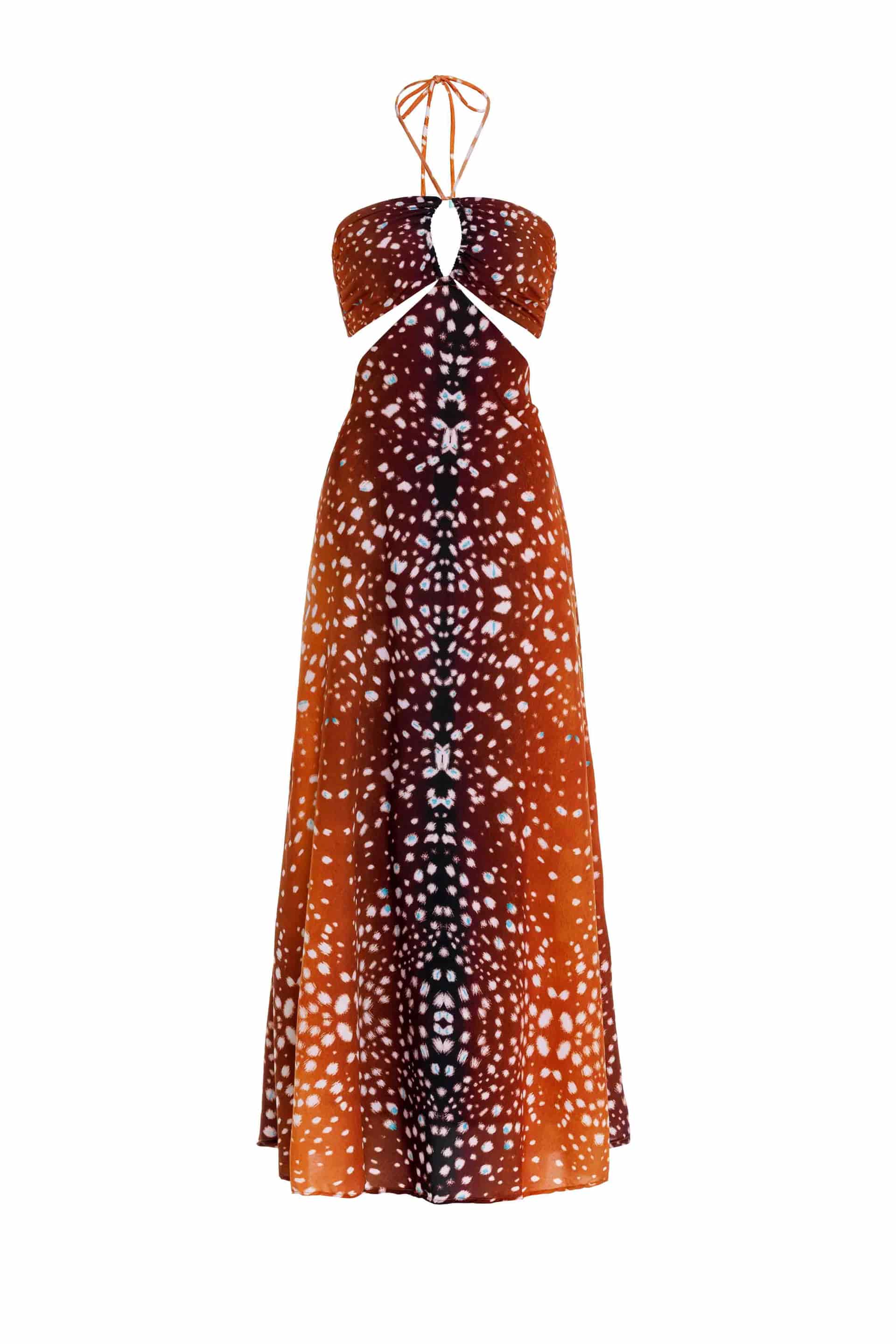 Vestido Largo Brisa Bambi Café - miniatura 1