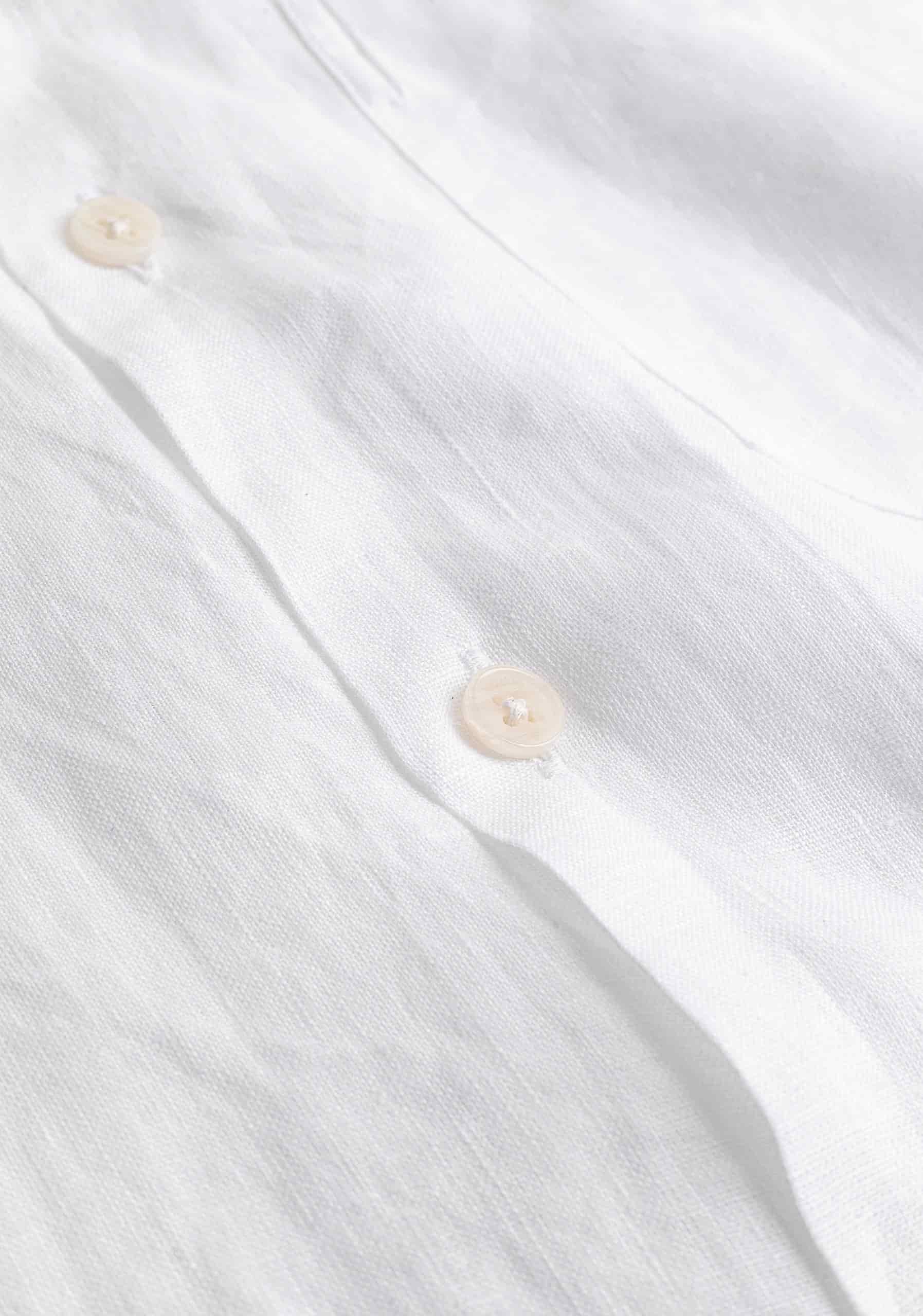 Camisa Cubana Lino Blanca - miniatura 2