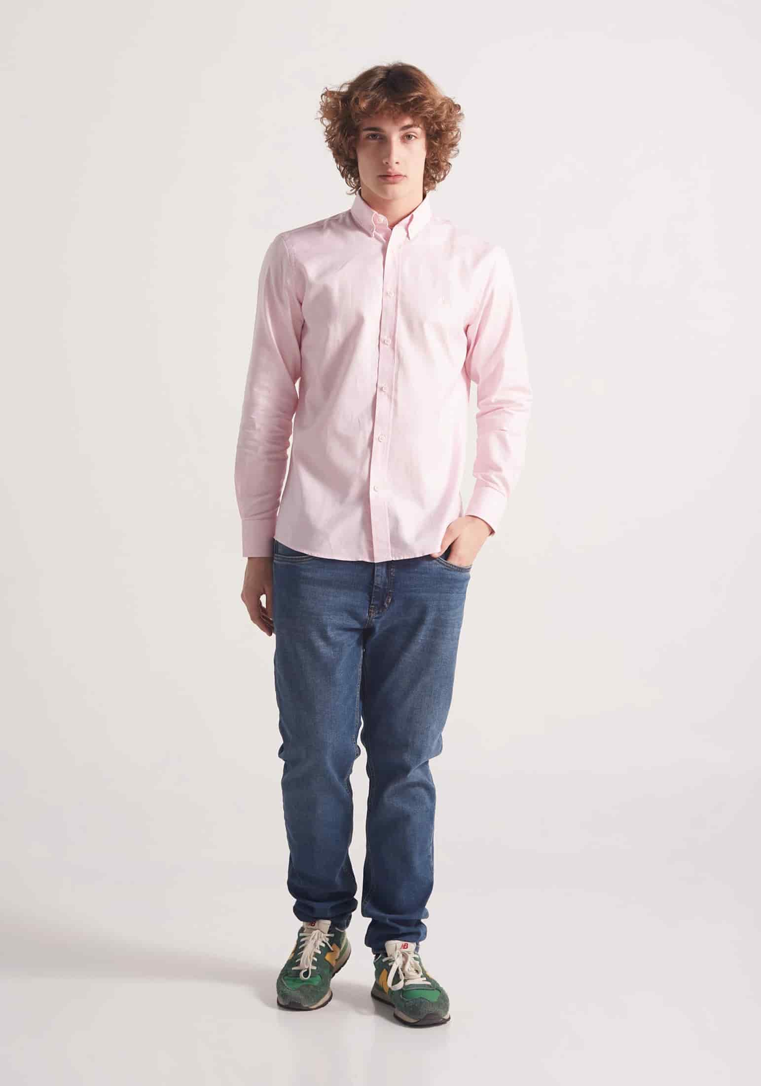 Camisa Whitman Rosada Cuello Button Down - miniatura 3