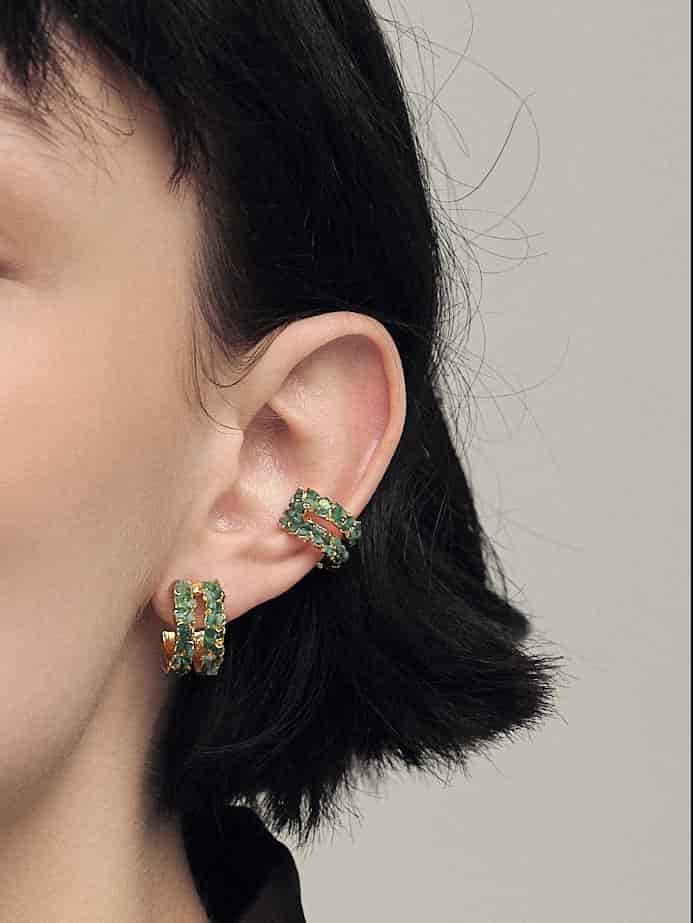 Aretes Mosaico Squared Hoops Mini - miniatura 2