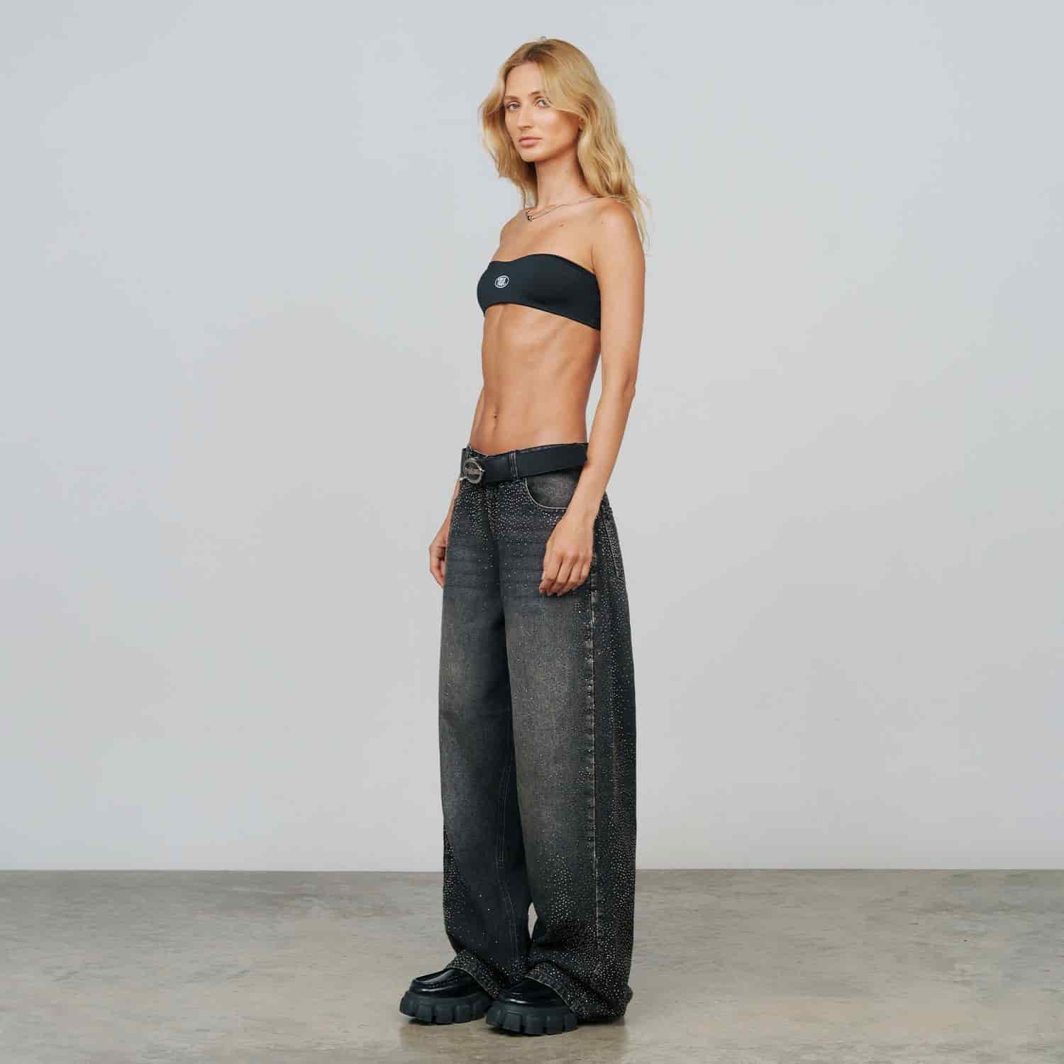 Don't Fake It Bandeau Top - Black - miniatura 6