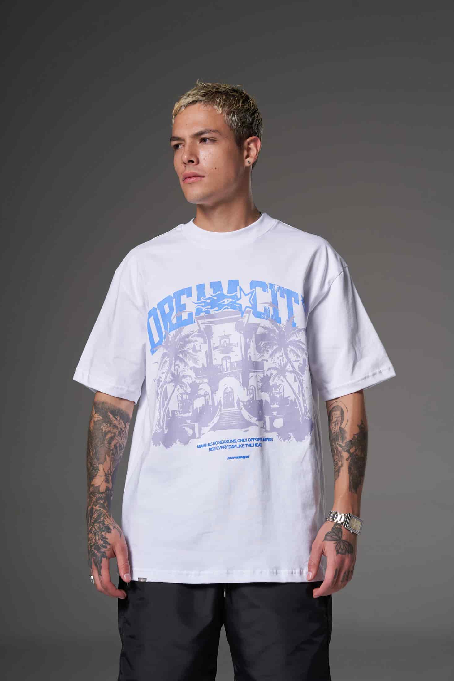 T shirt dream city azul  250 gramos 14599 - miniatura 1