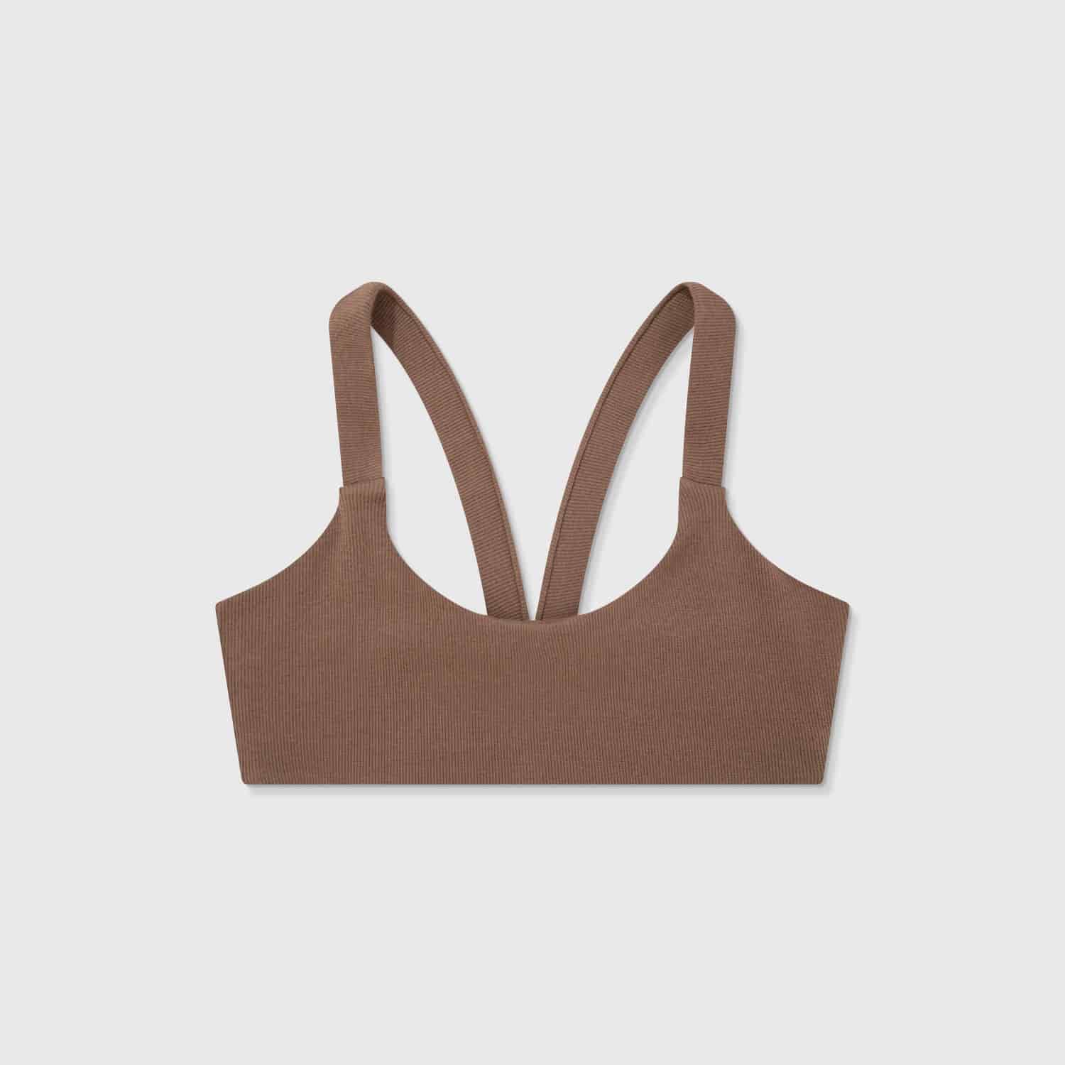 Ribbed Airlift Top - Brown - miniatura 1