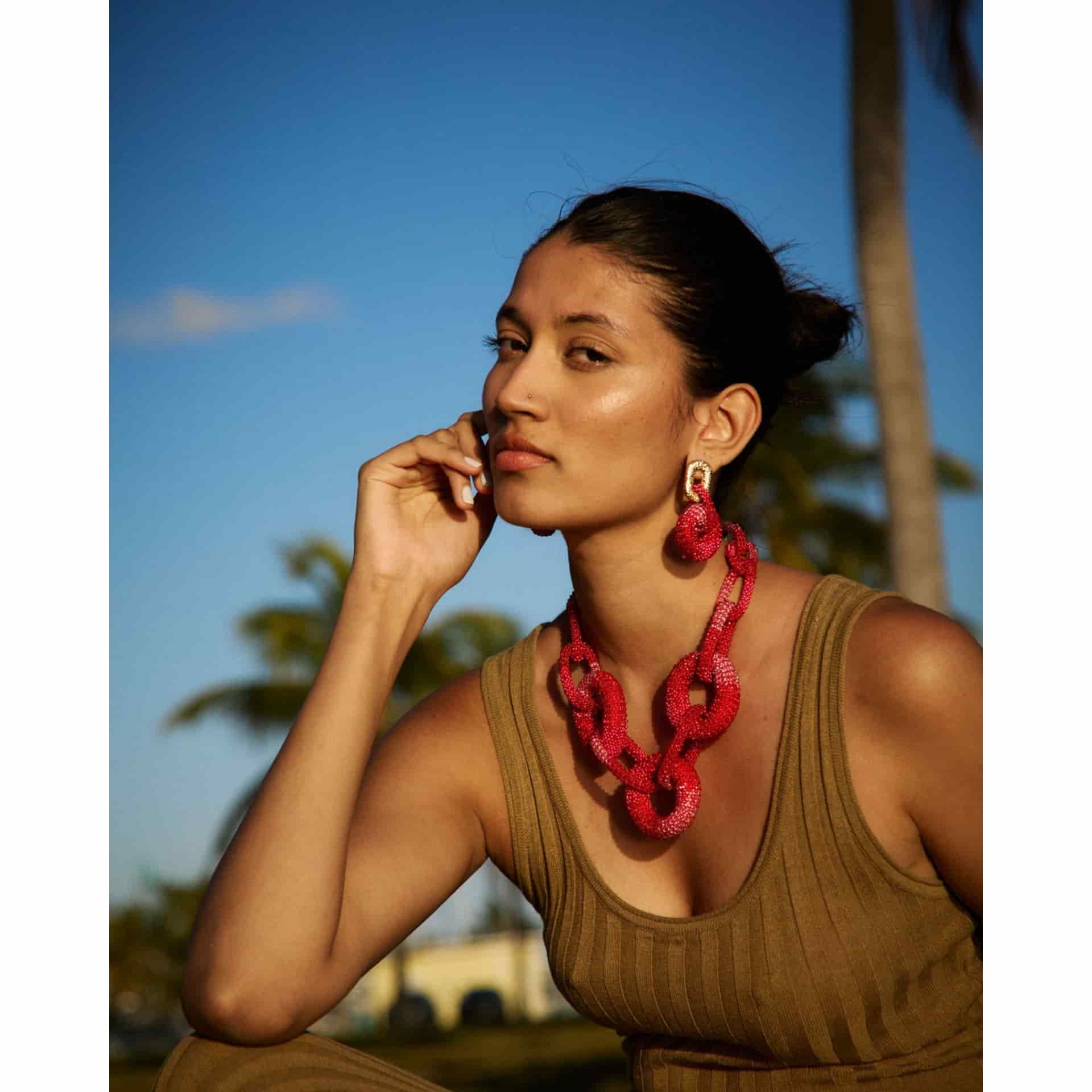 Link Beaded Necklace - miniatura 5