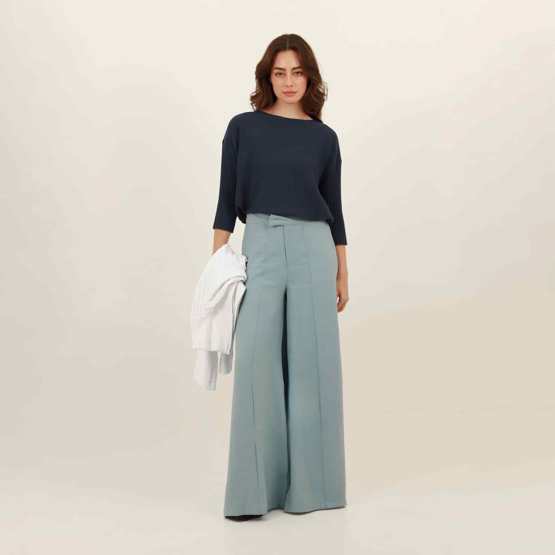 Pantalón ancho con alforzas - miniatura 7