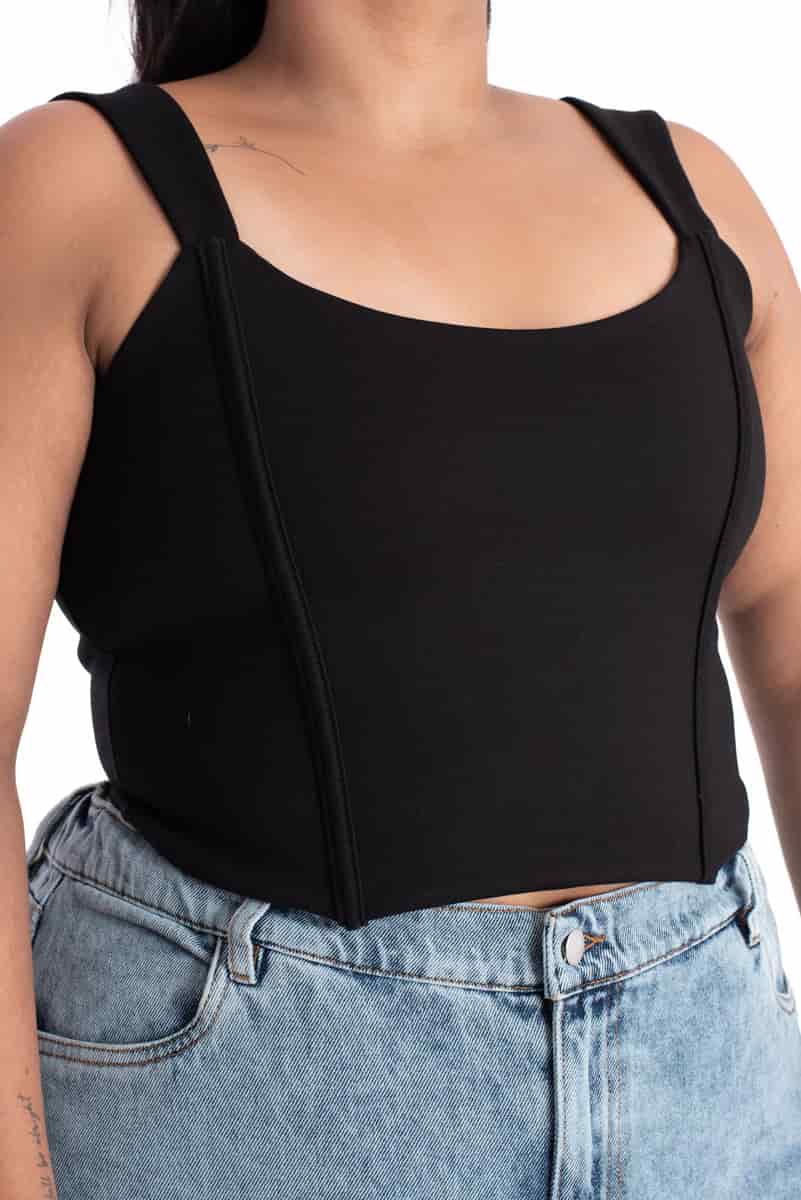 Crop Top Simona Negro - miniatura 4