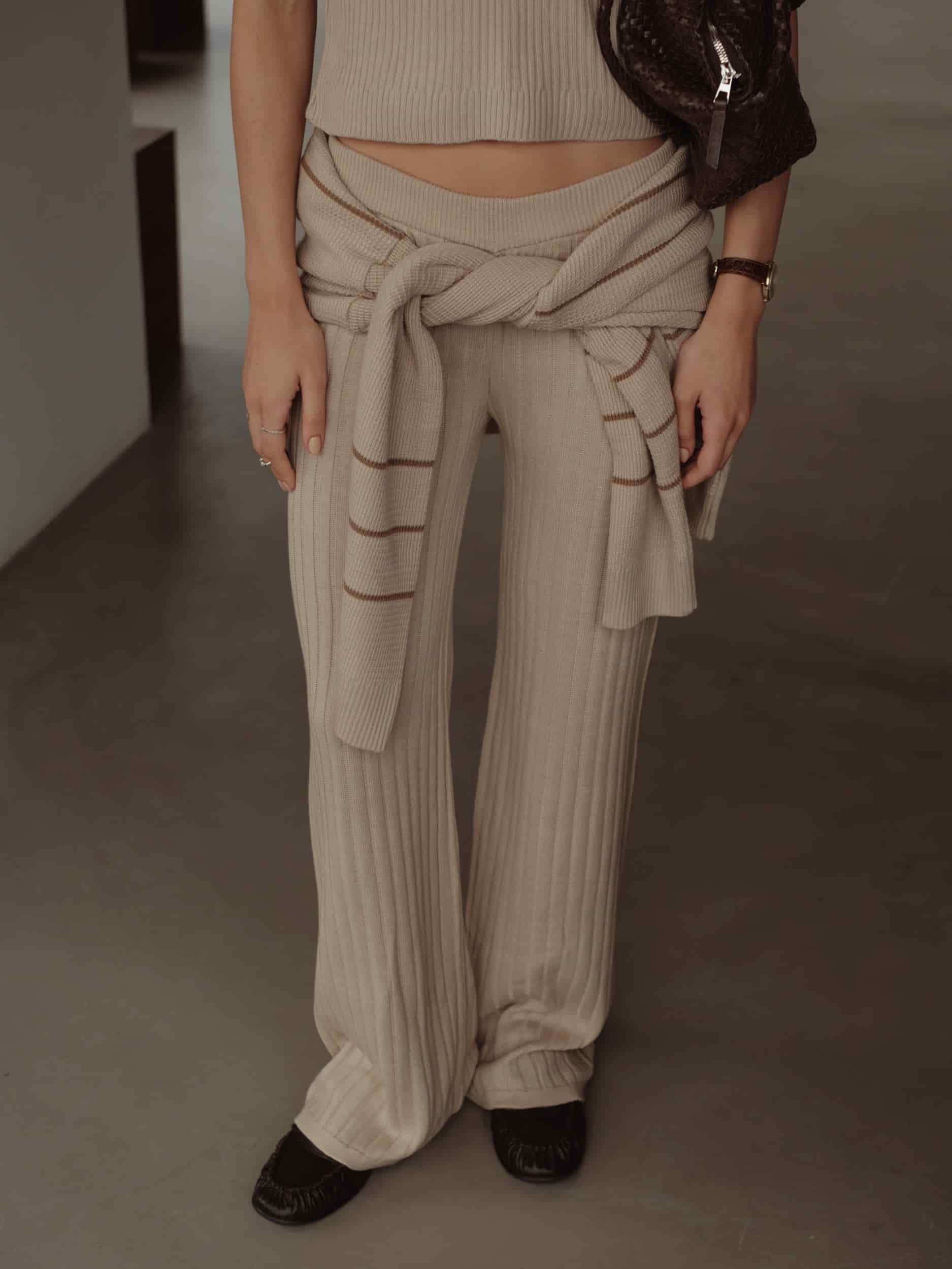 SAUNA KNIT PANTS - NATURAL - miniatura 4