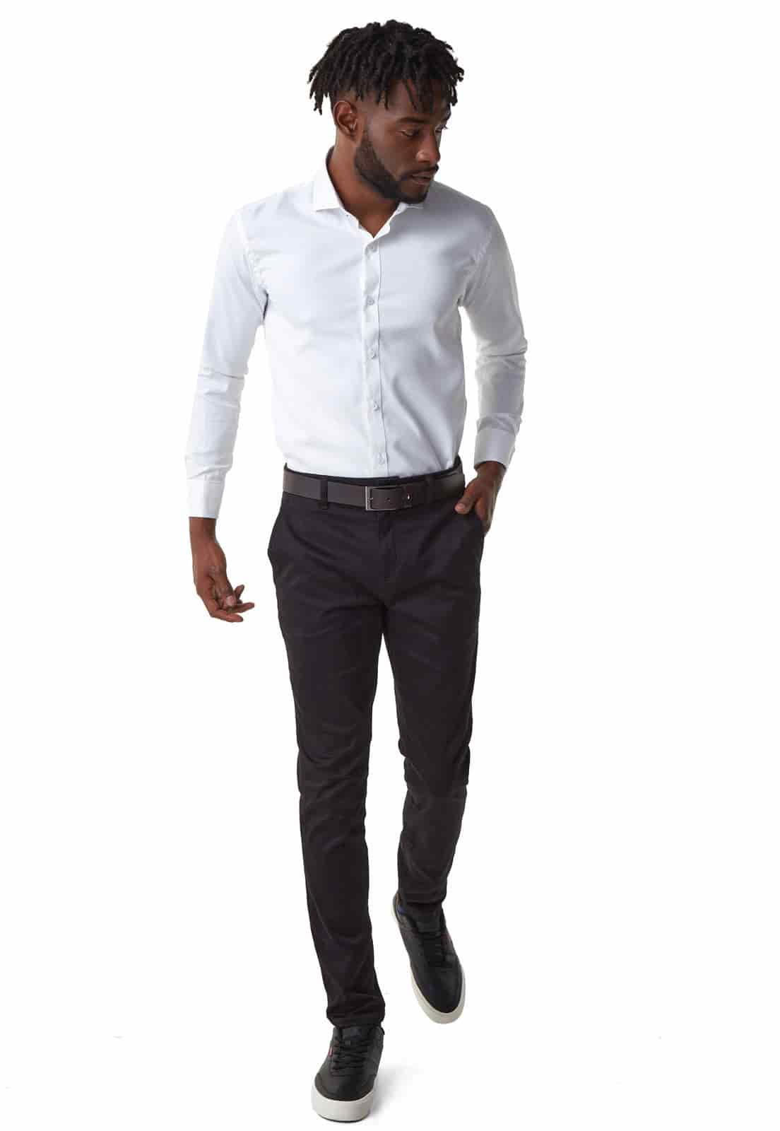 Camisa para mancornas blanca con textura - miniatura 4