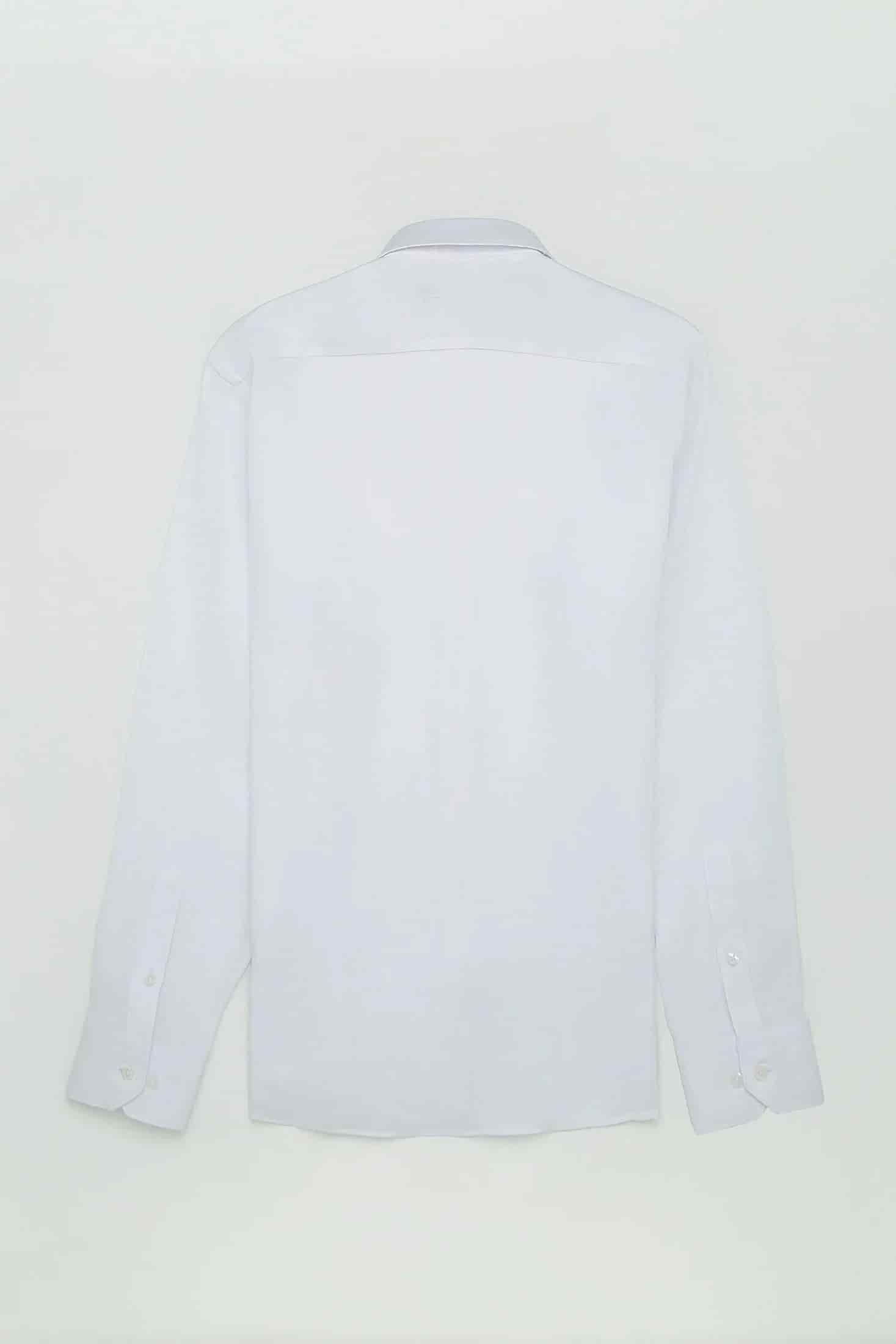 Camisa Button Under Lino Blanco - miniatura 5