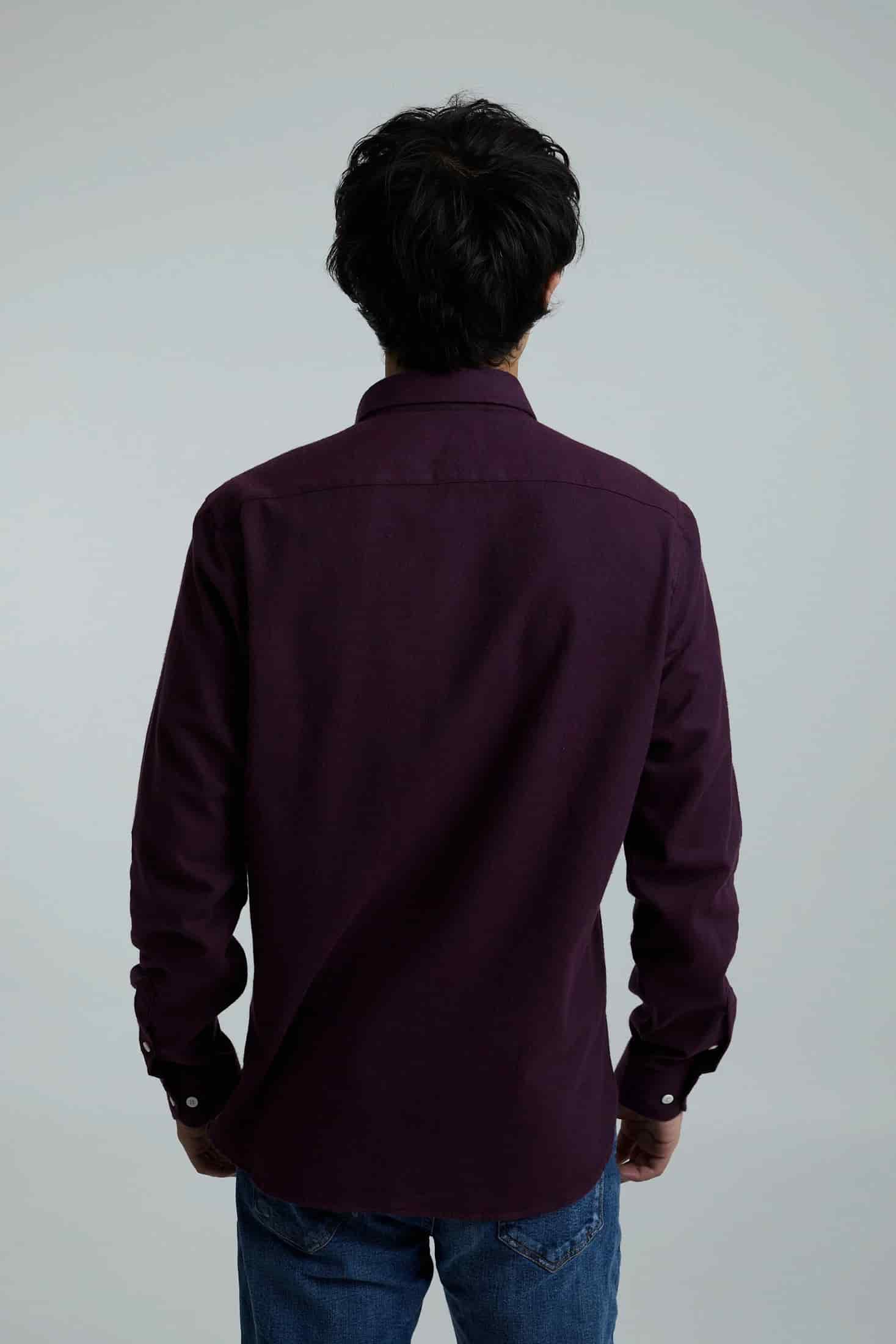 Camisa twill vinotinto - miniatura 2