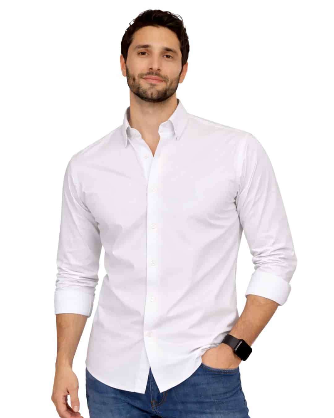 Camisa Pima Peruano Blanca - miniatura 1