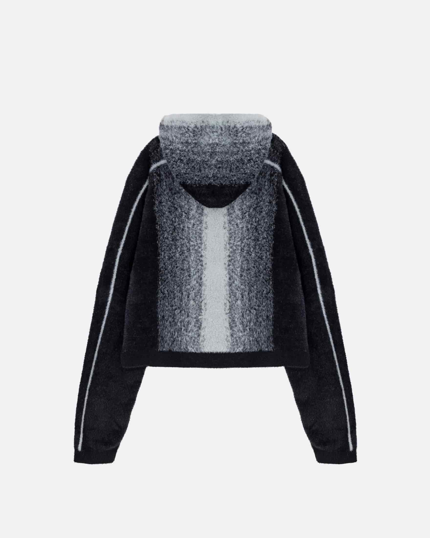 Basics Knit Zip Up Hoodie Bone/Black - miniatura 3