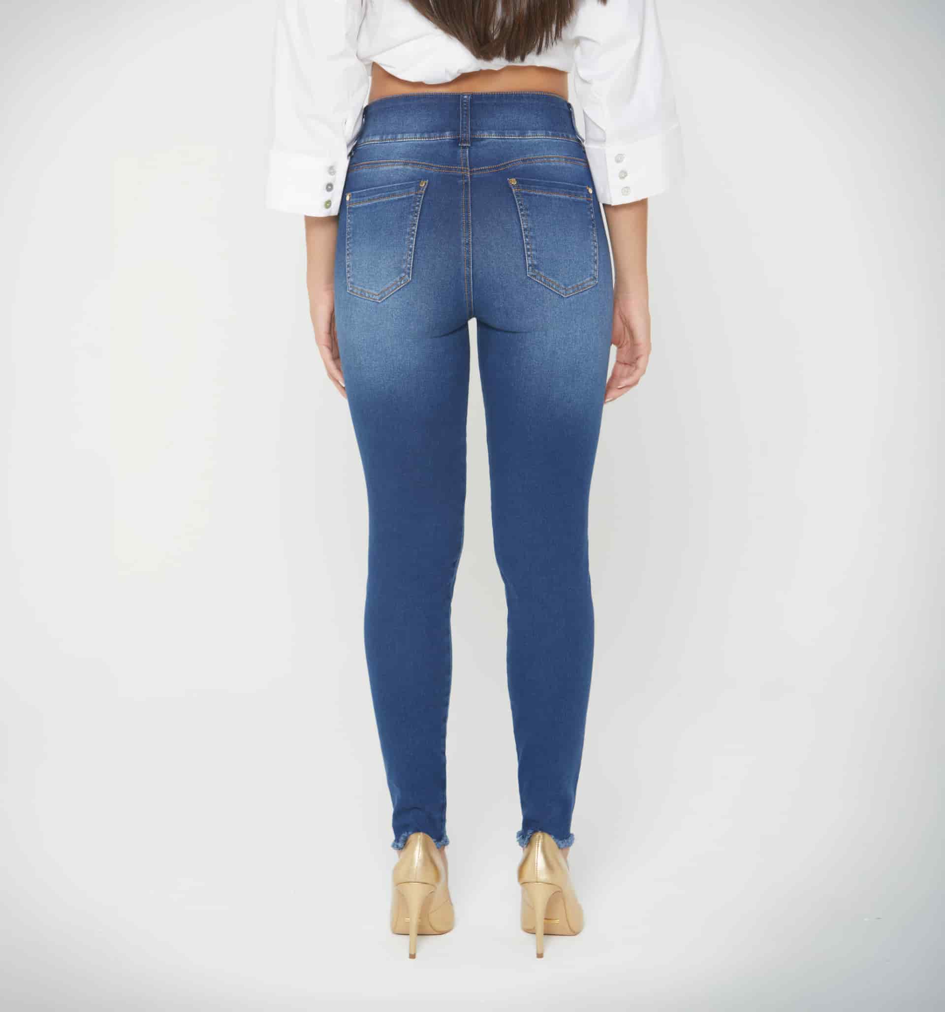 Jean  skinny tiro medio con borla - miniatura 3