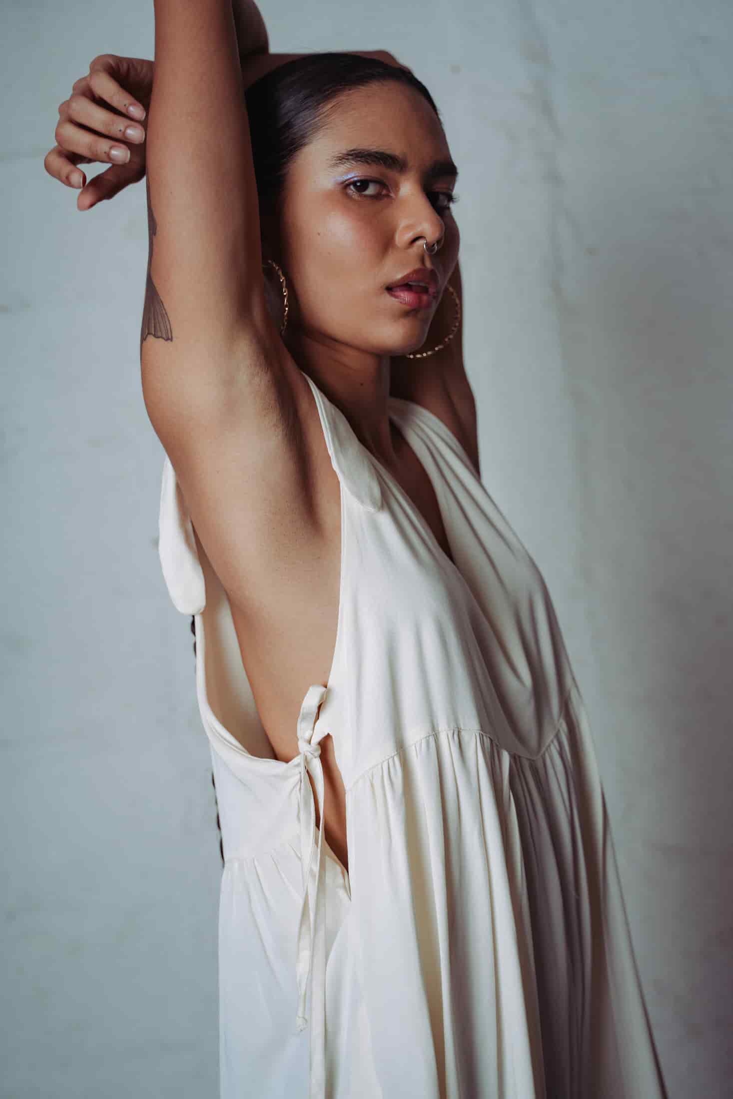 Jumpsuit Flowy Off White - miniatura 3