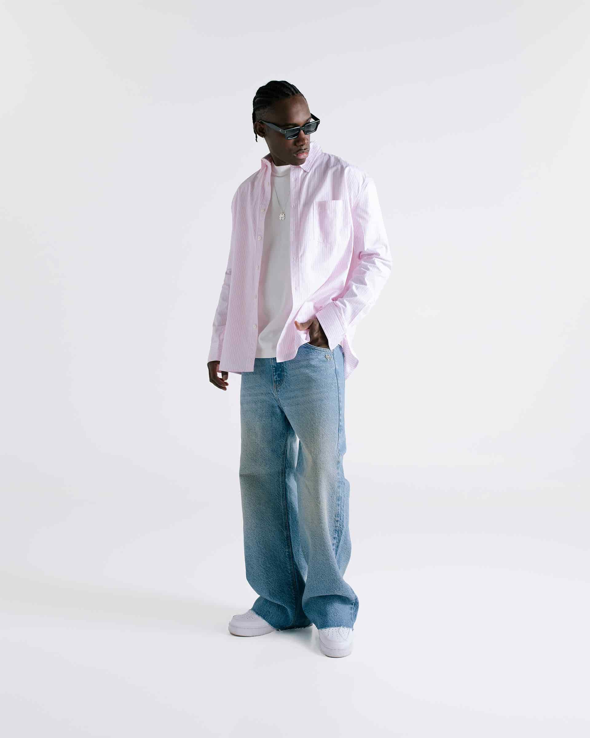 Pinstripe Shirt - Baby Pink - miniatura 7