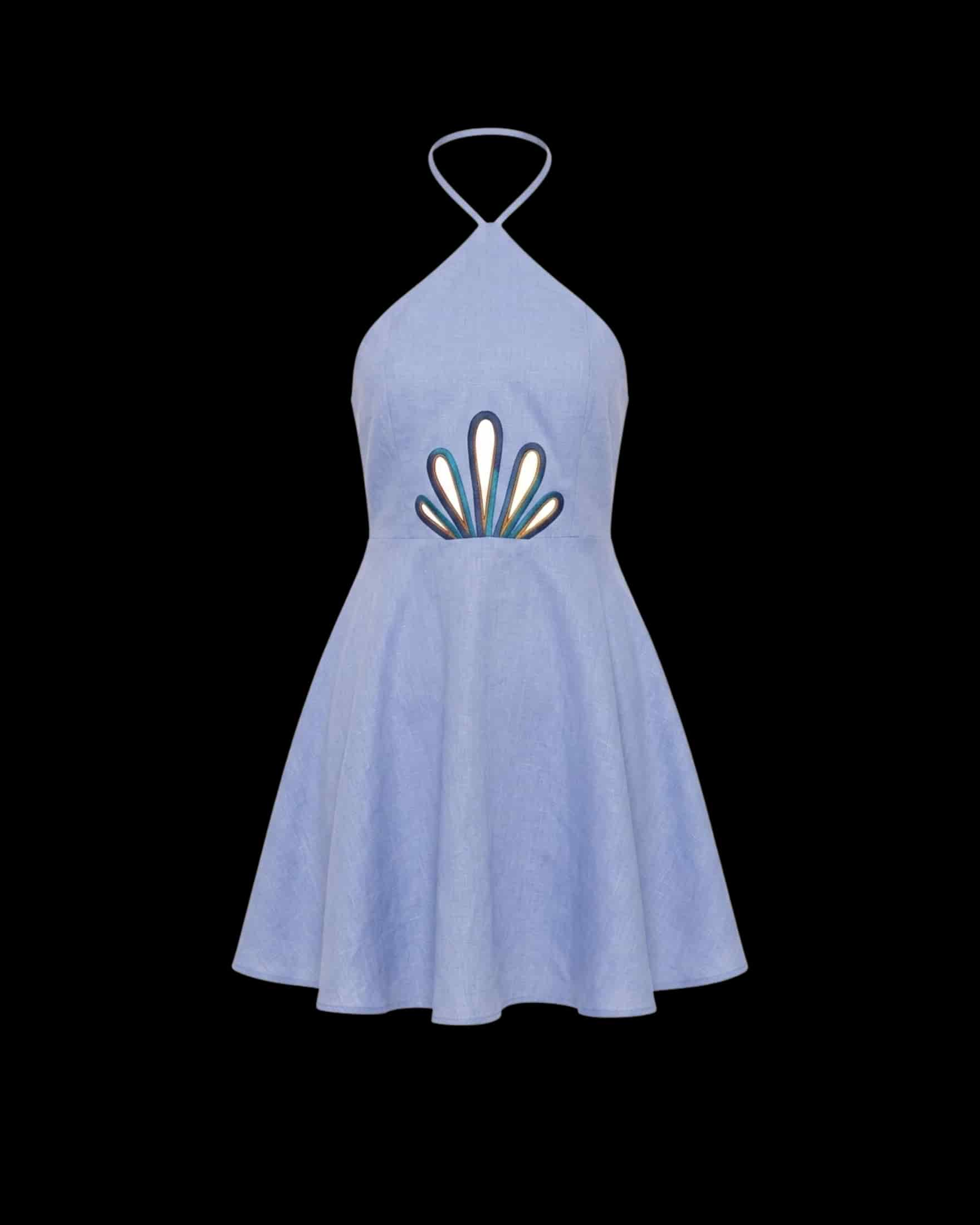 PERLIA DRESS MEDIUM BLUE - miniatura 1