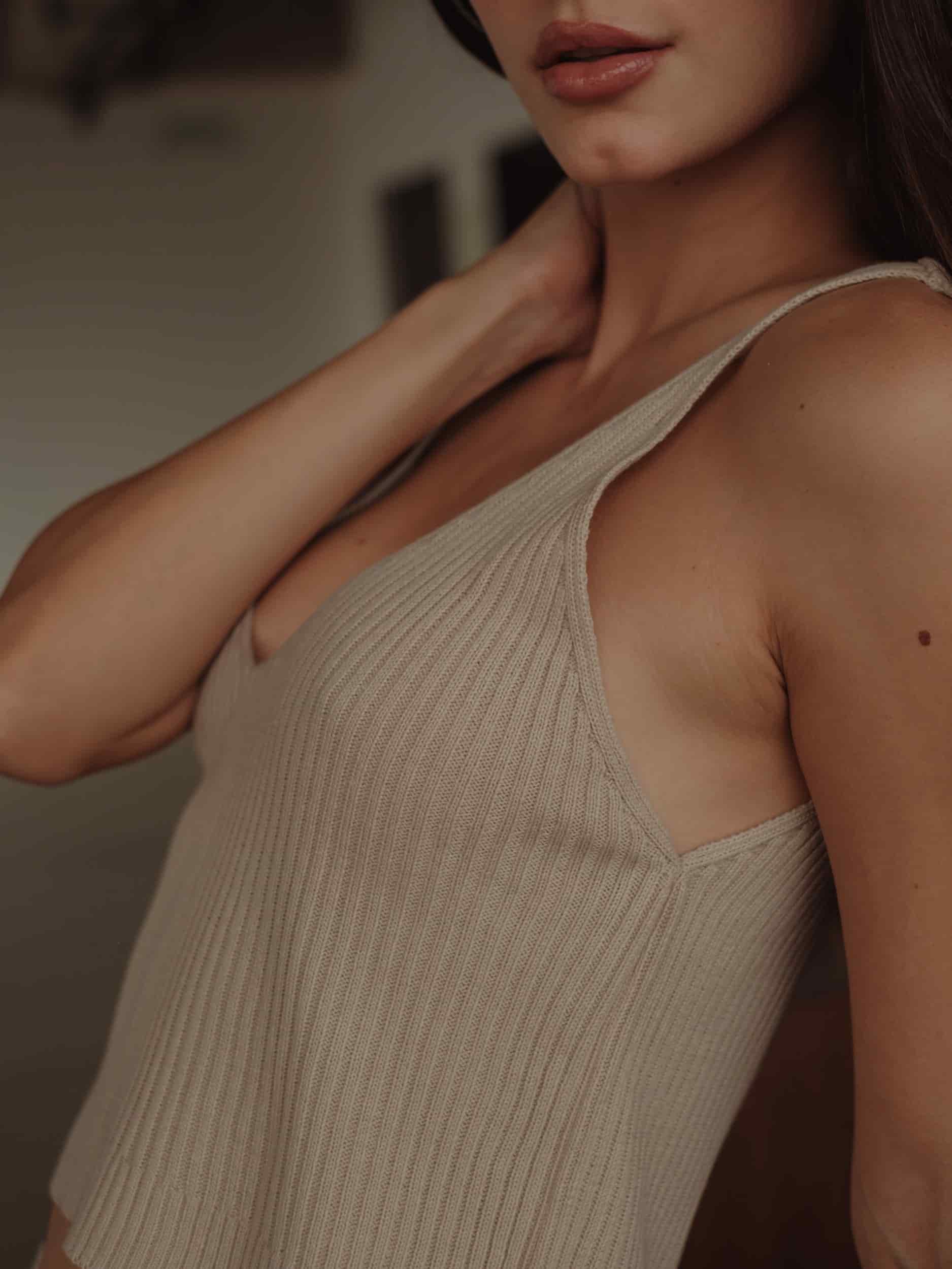 BASIC KNIT TANK TOP - NATURAL - miniatura 4
