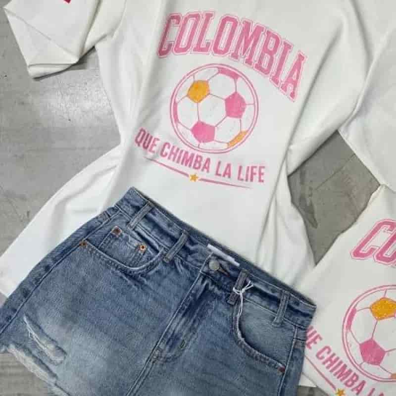 CAMISA COLOMBIA EN ROSADO - miniatura 3