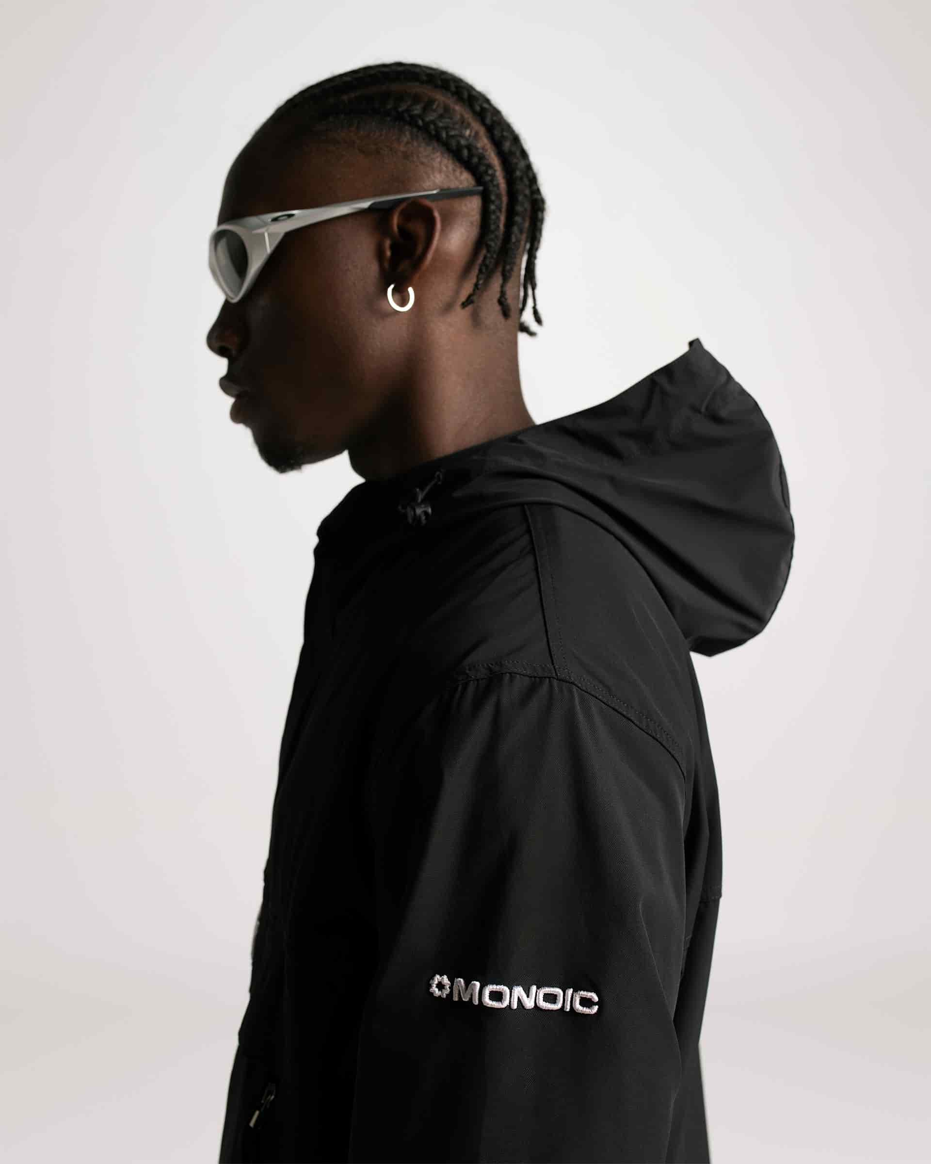 Monoic Windbreaker Jacket - Negro Oscuro - miniatura 6